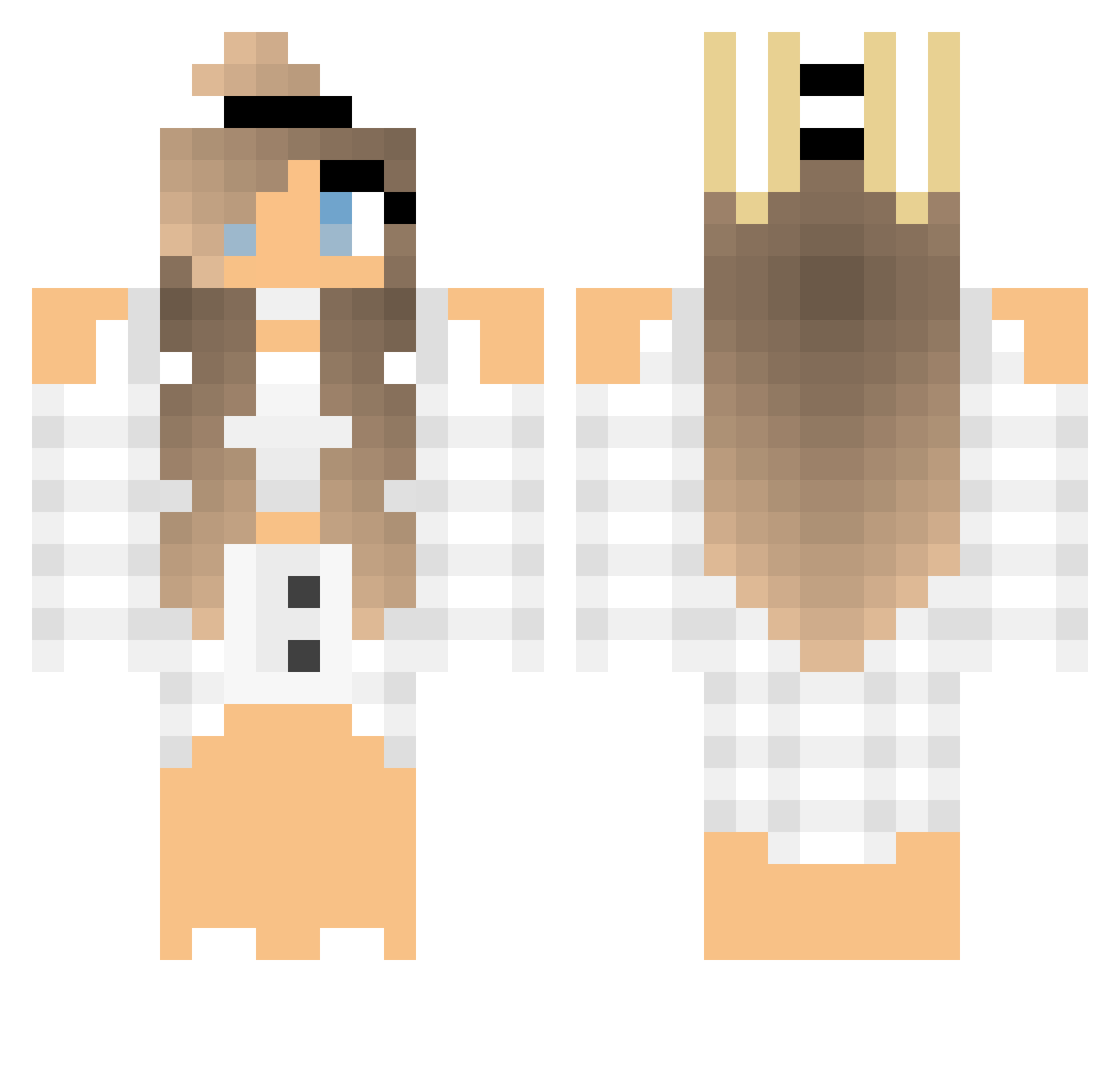 Izziewizz06 Minecraft skin, front and back view