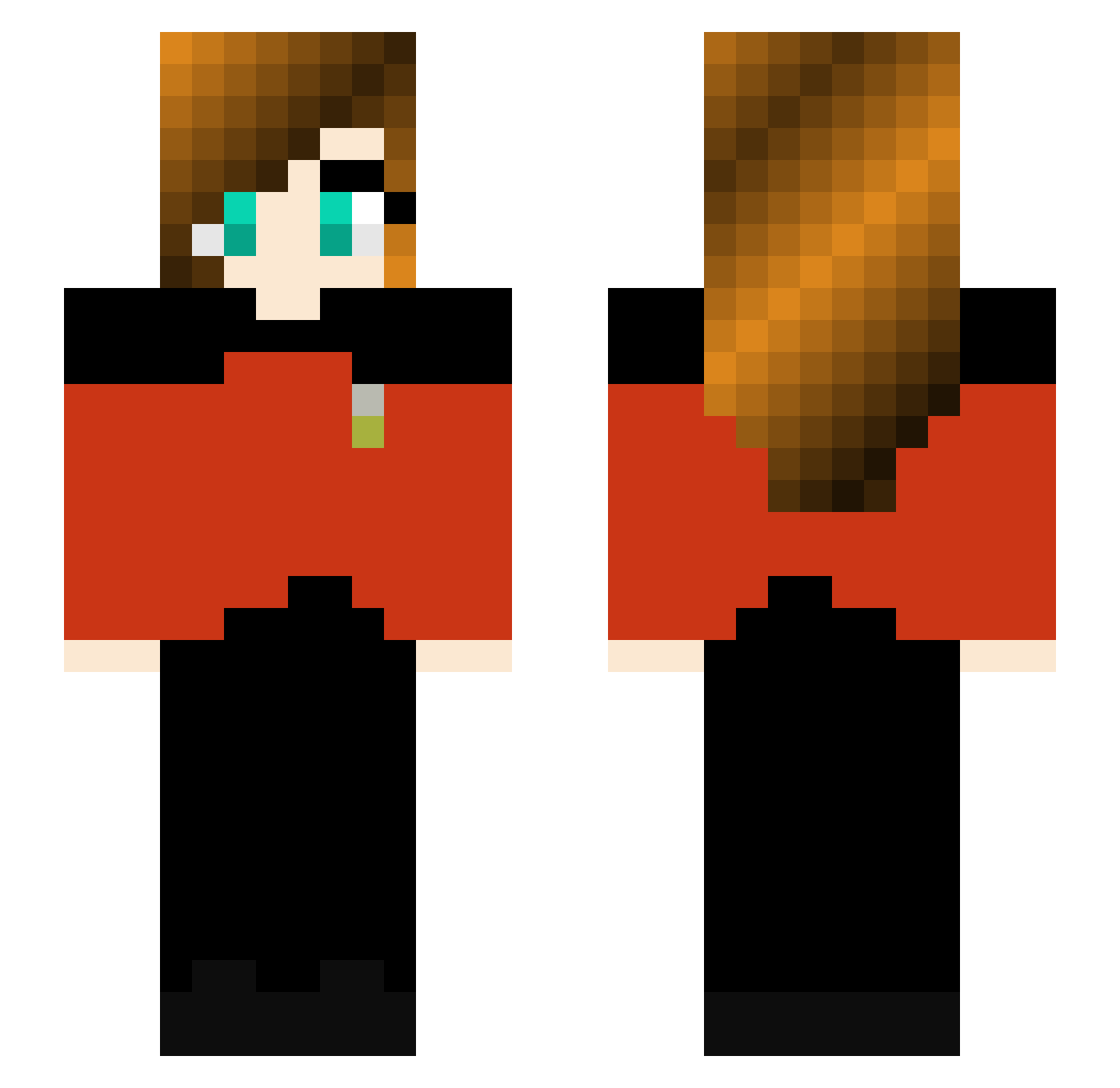 xSayDeath Minecraft skin, front and back view