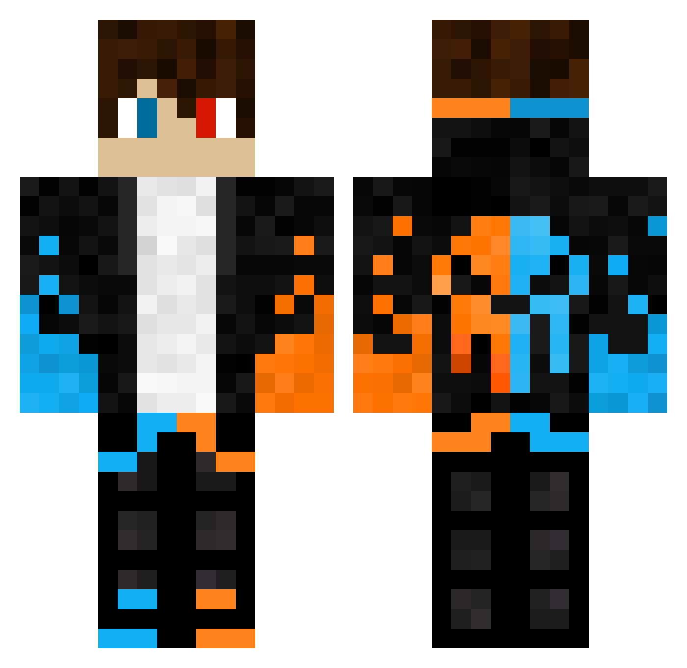 Timo_207 Minecraft skin, front and back view