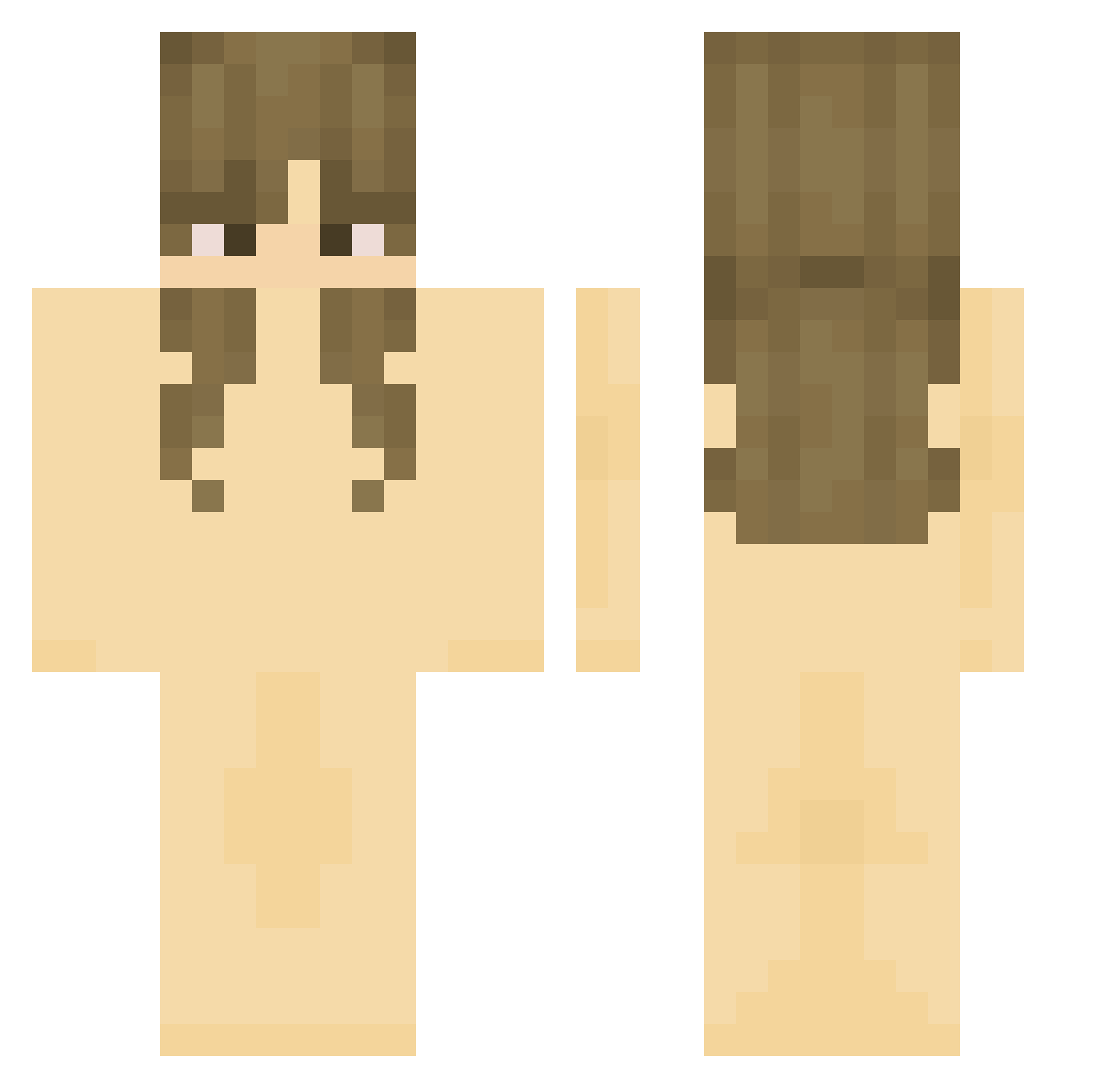 Raid_rgb Minecraft skin, front and back view