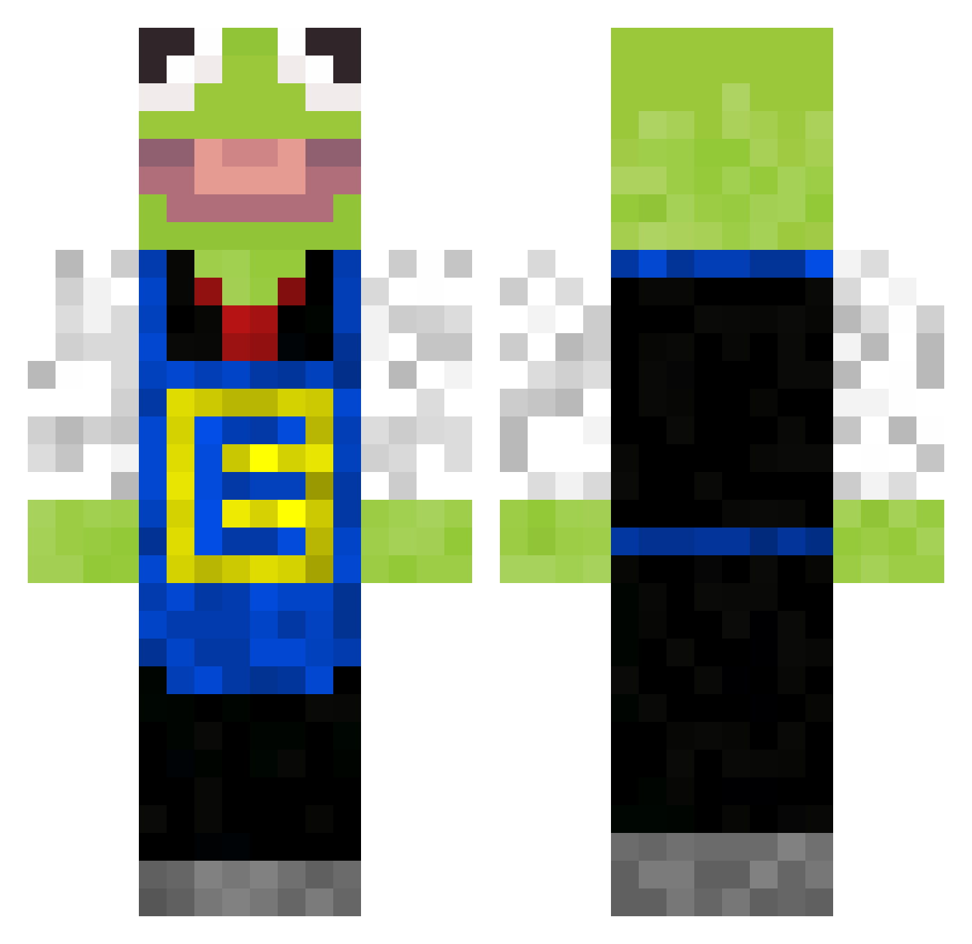 Schnorchelmuetz Minecraft skin, front and back view