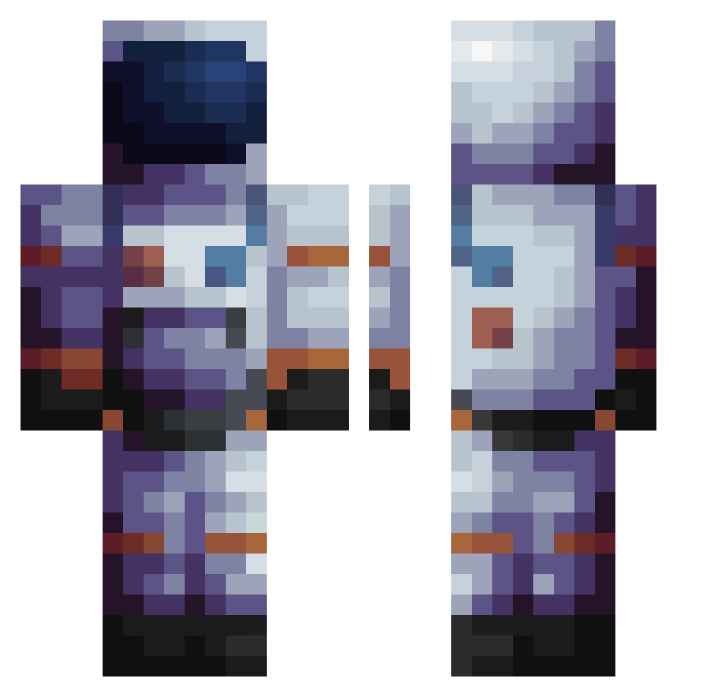 Ciax00 Minecraft skin, front and back view