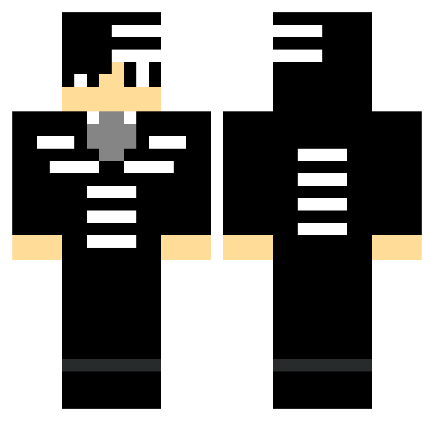 mrzxw Minecraft skin, front and back view
