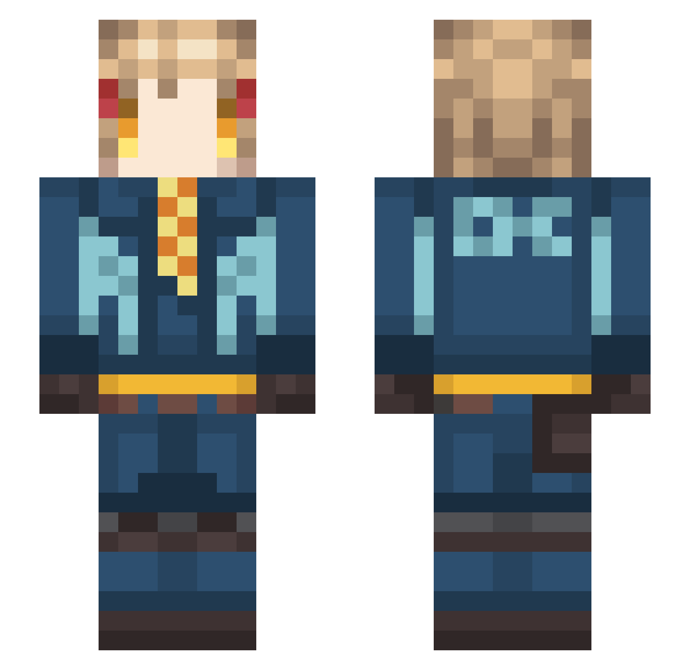 raizan9 Minecraft skin, front and back view