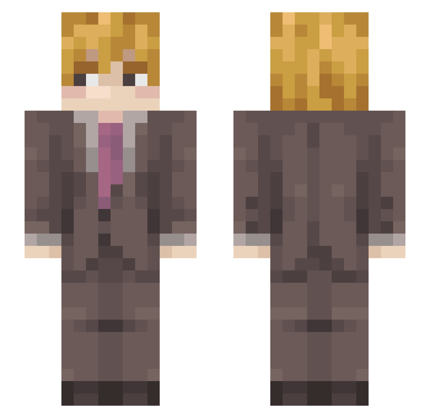 santikunx Minecraft skin, front and back view