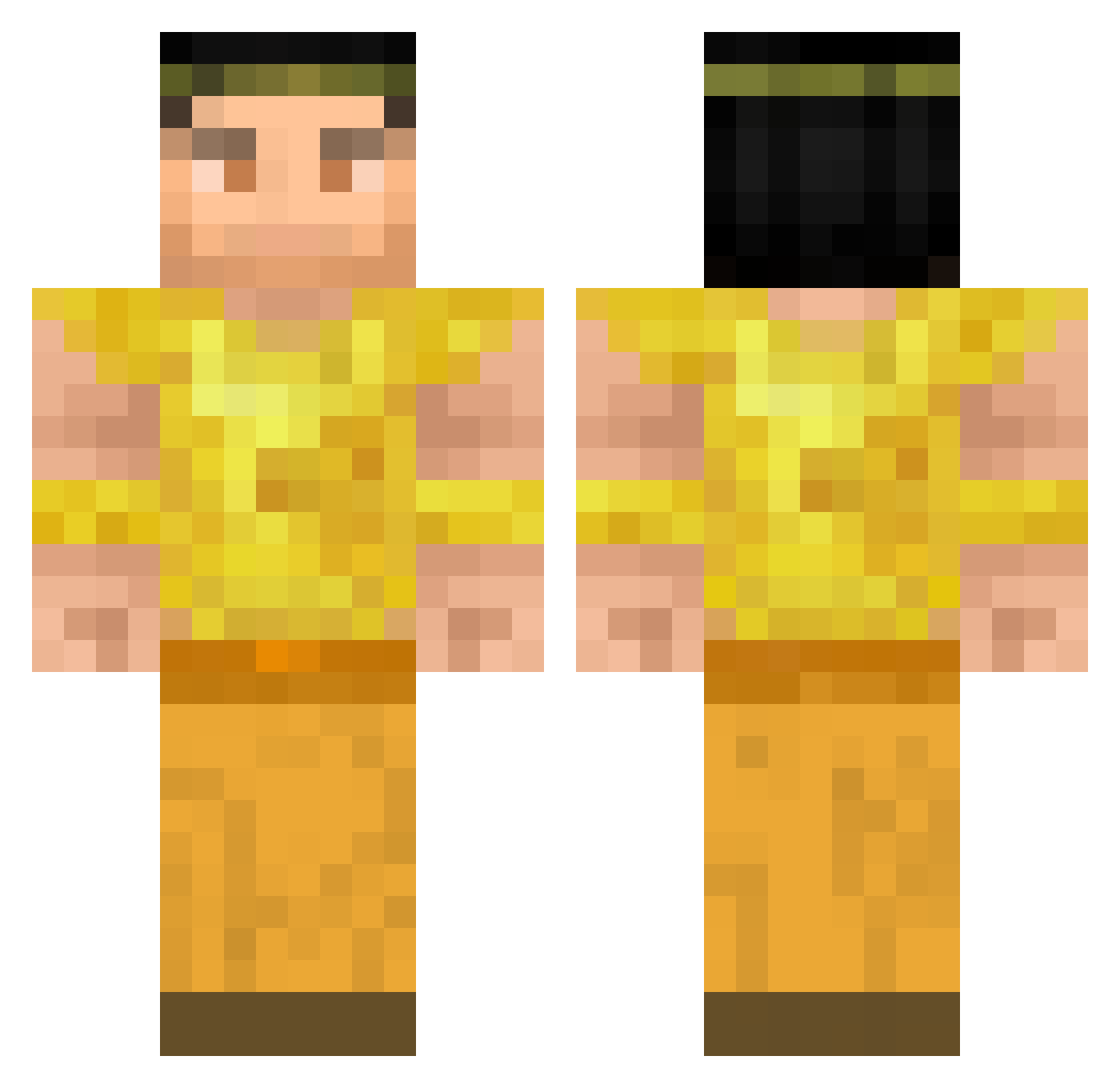 ShadowCosmosOPX Minecraft skin, front and back view