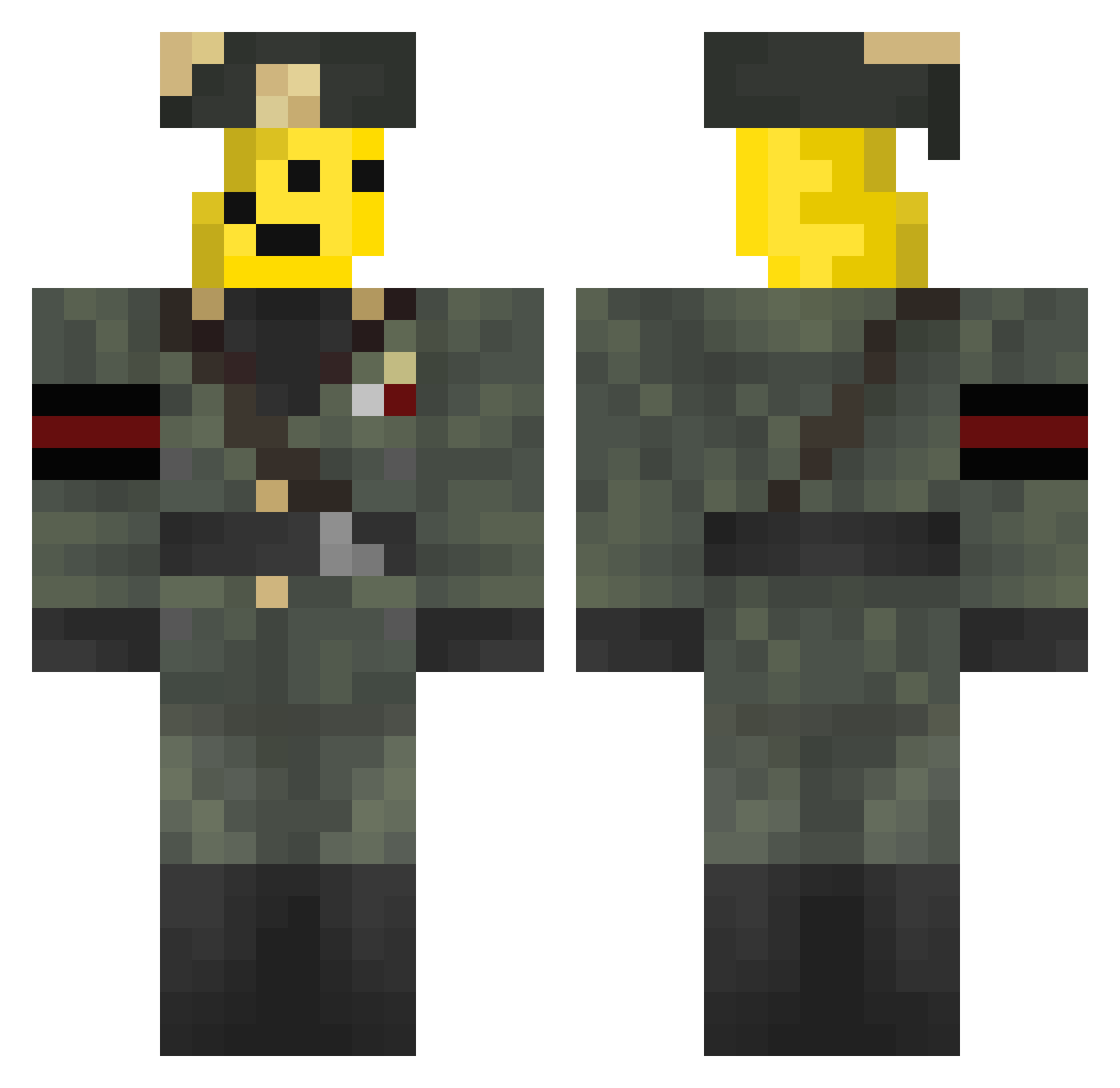 Zezcho Minecraft skin, front and back view
