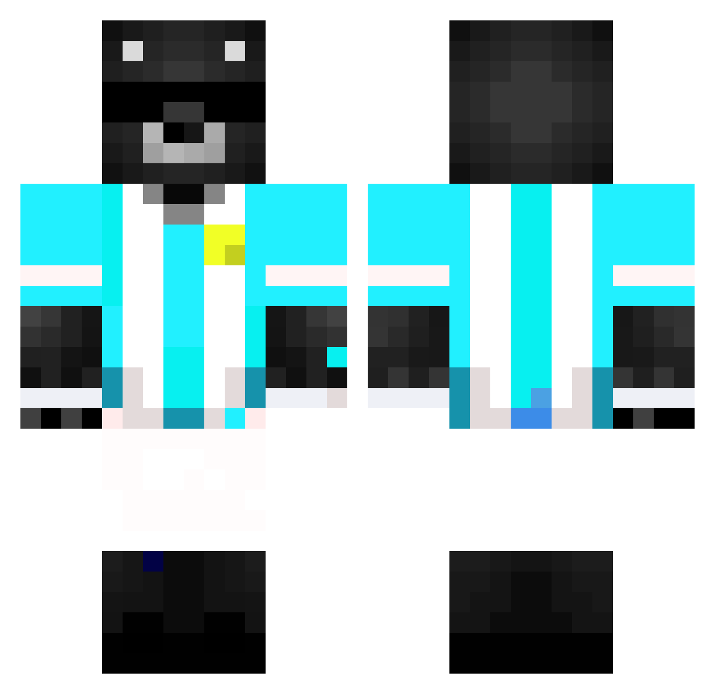 FRANPRIGO Minecraft skin, front and back view