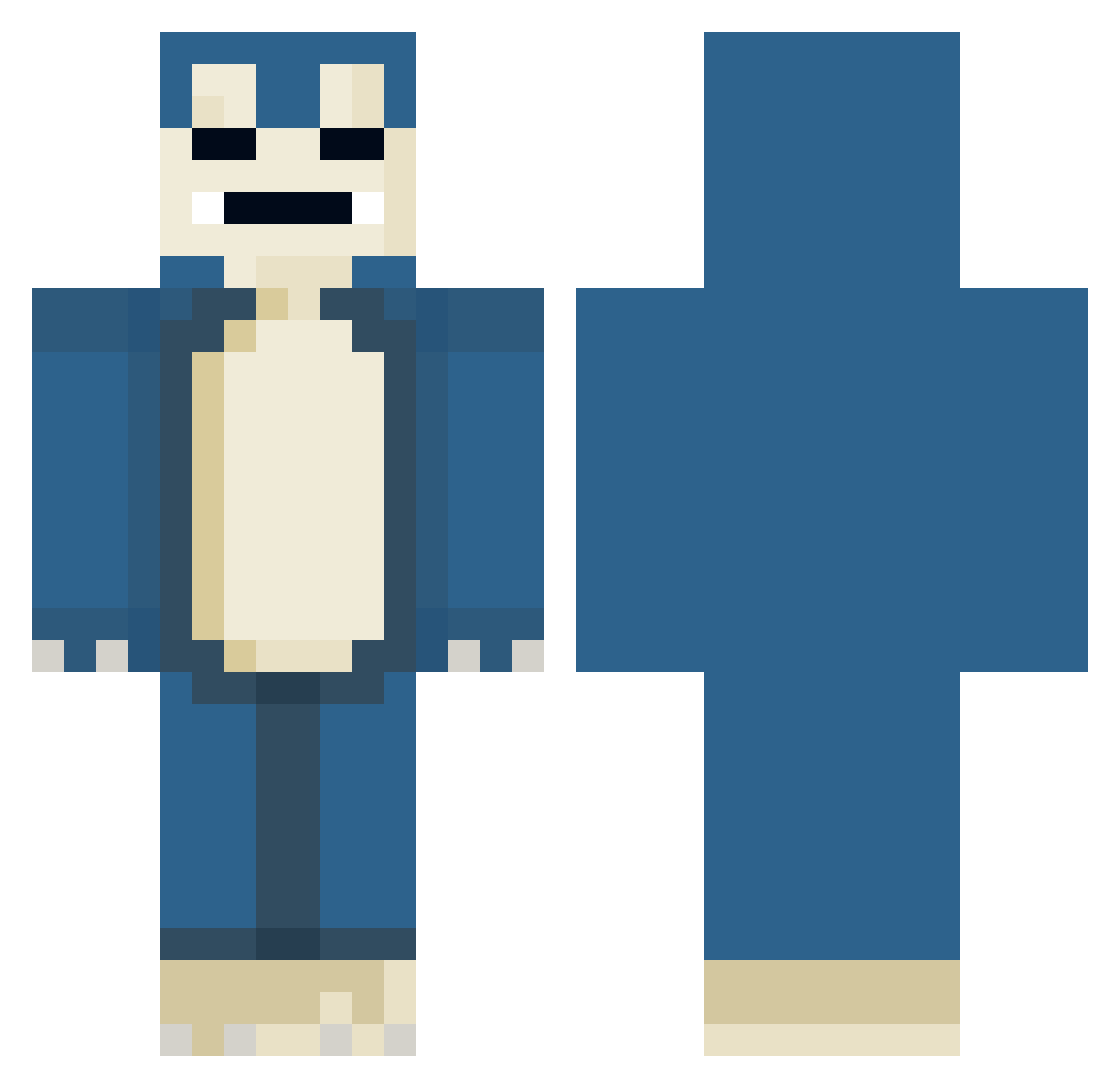 Itachi1003 Minecraft skin, front and back view