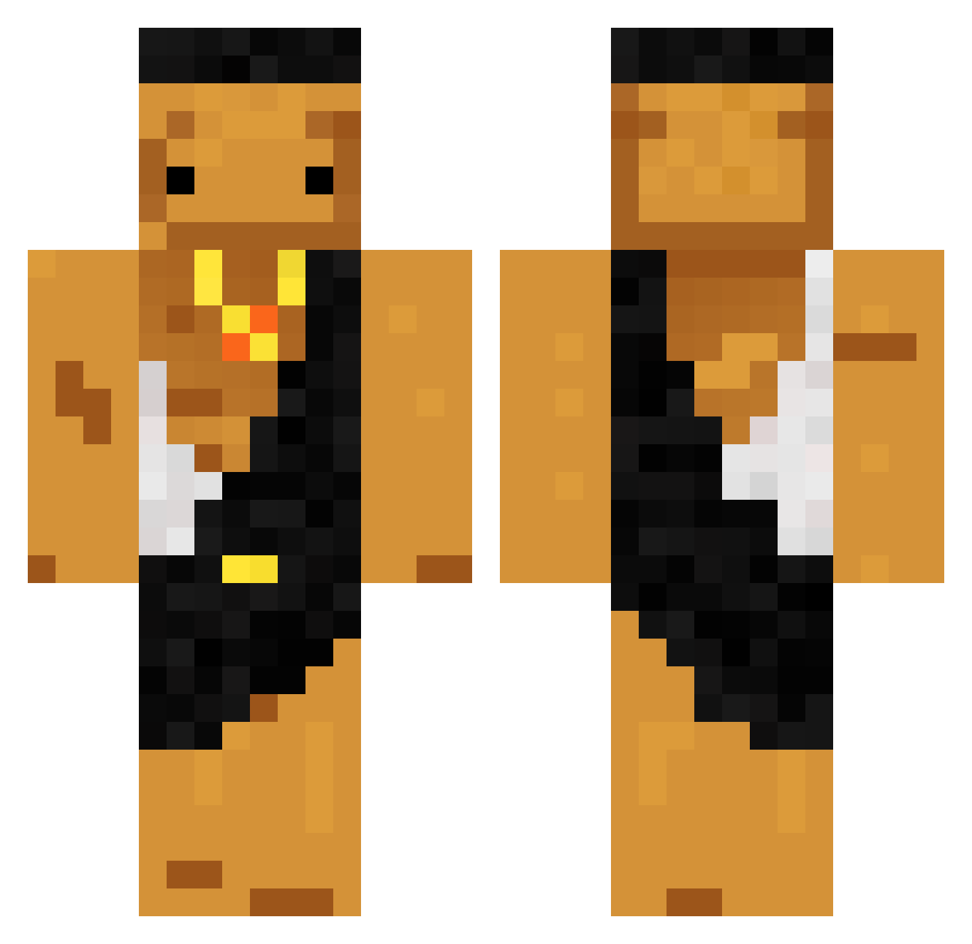 xXLesado Minecraft skin, front and back view