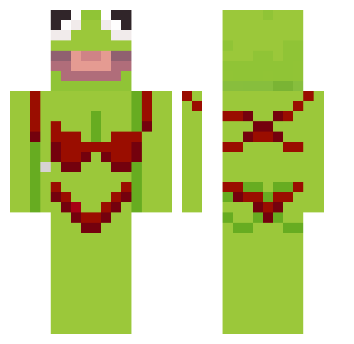 S1ippy_ Minecraft skin, front and back view