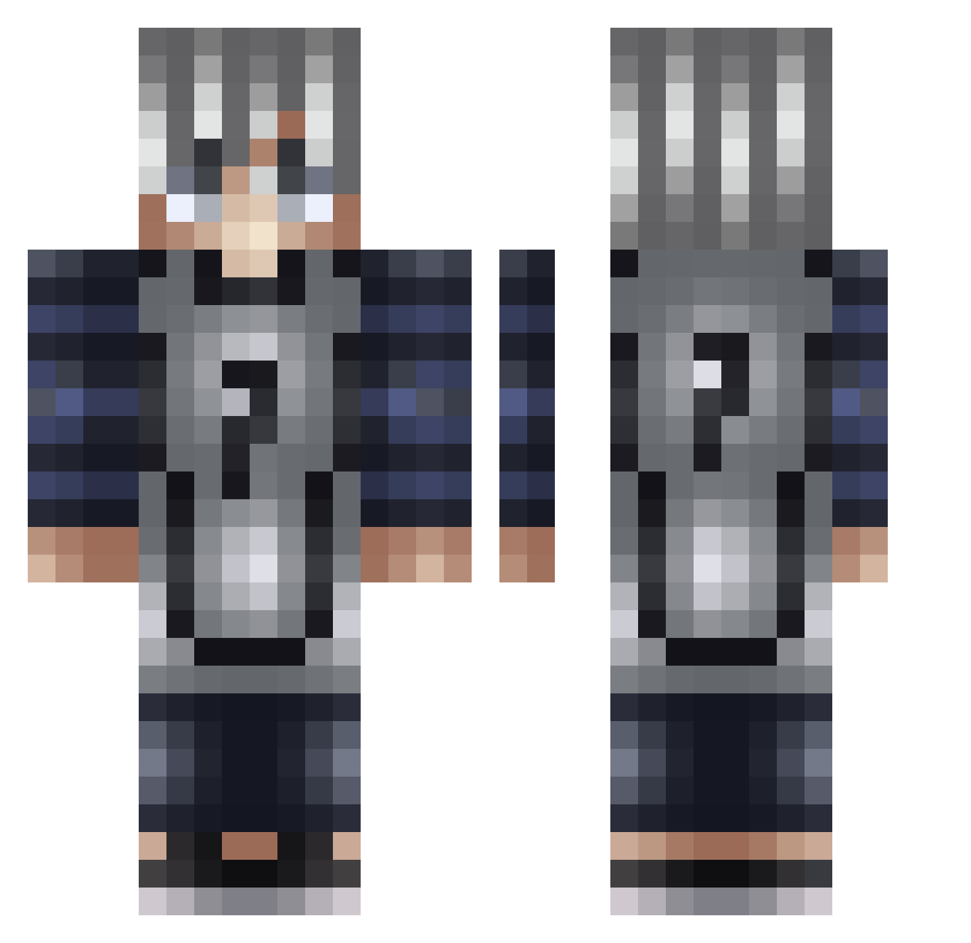 D1amondmaker12 Minecraft skin, front and back view