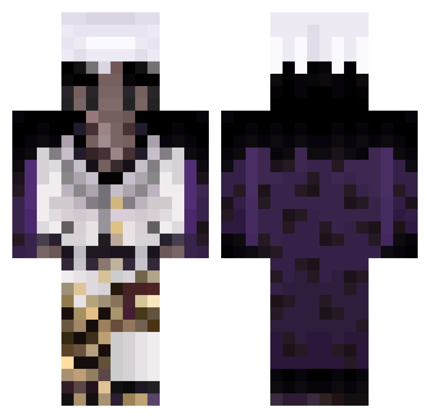 isilo124 Minecraft skin, front and back view