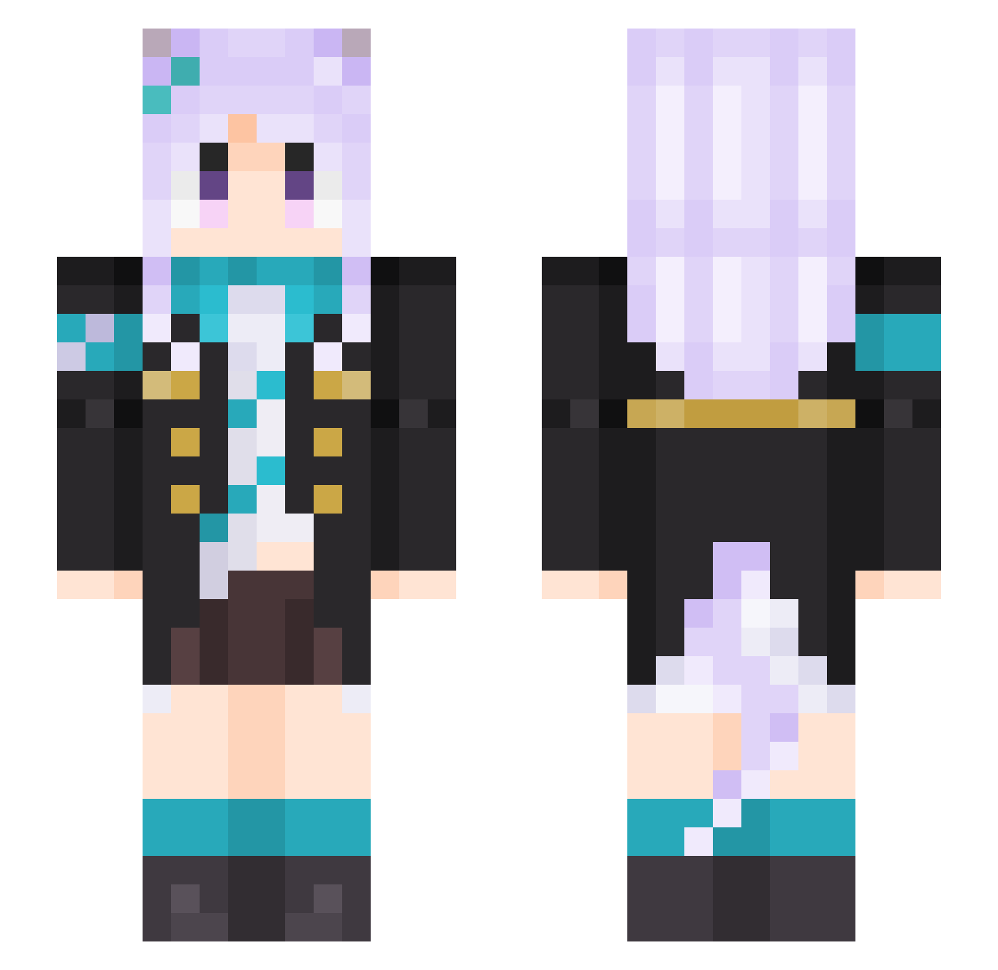 DdongE_ Minecraft skin, front and back view