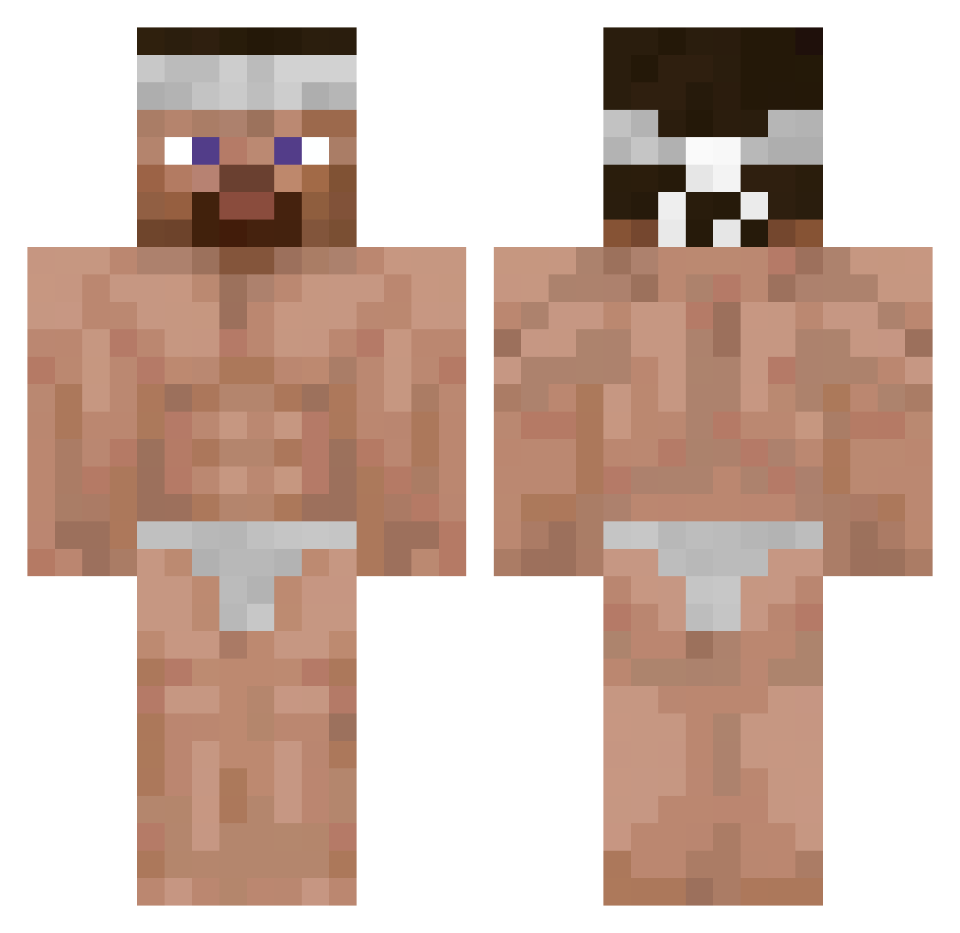 pavgii Minecraft skin, front and back view