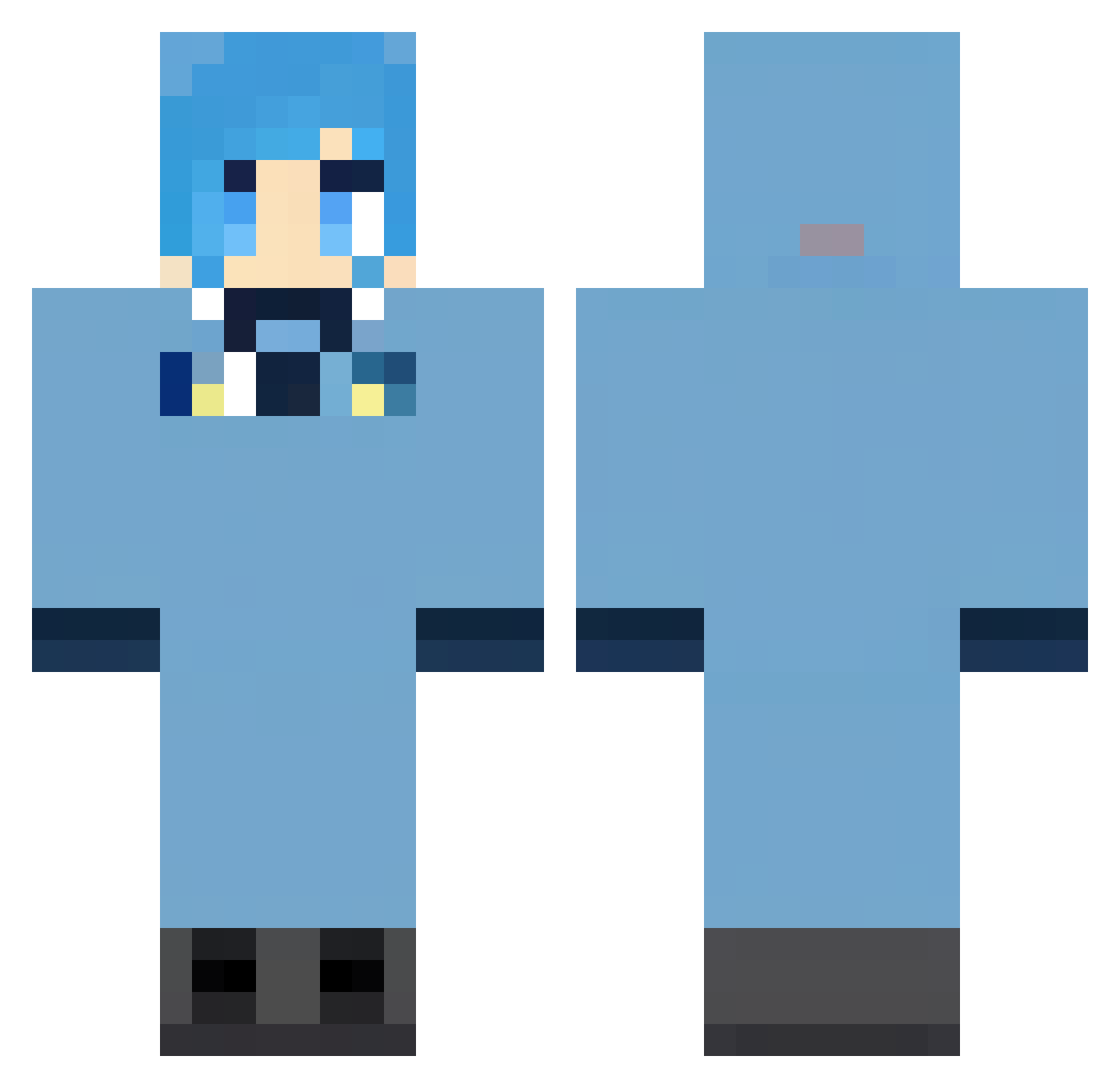 deepsoul518 Minecraft skin, front and back view
