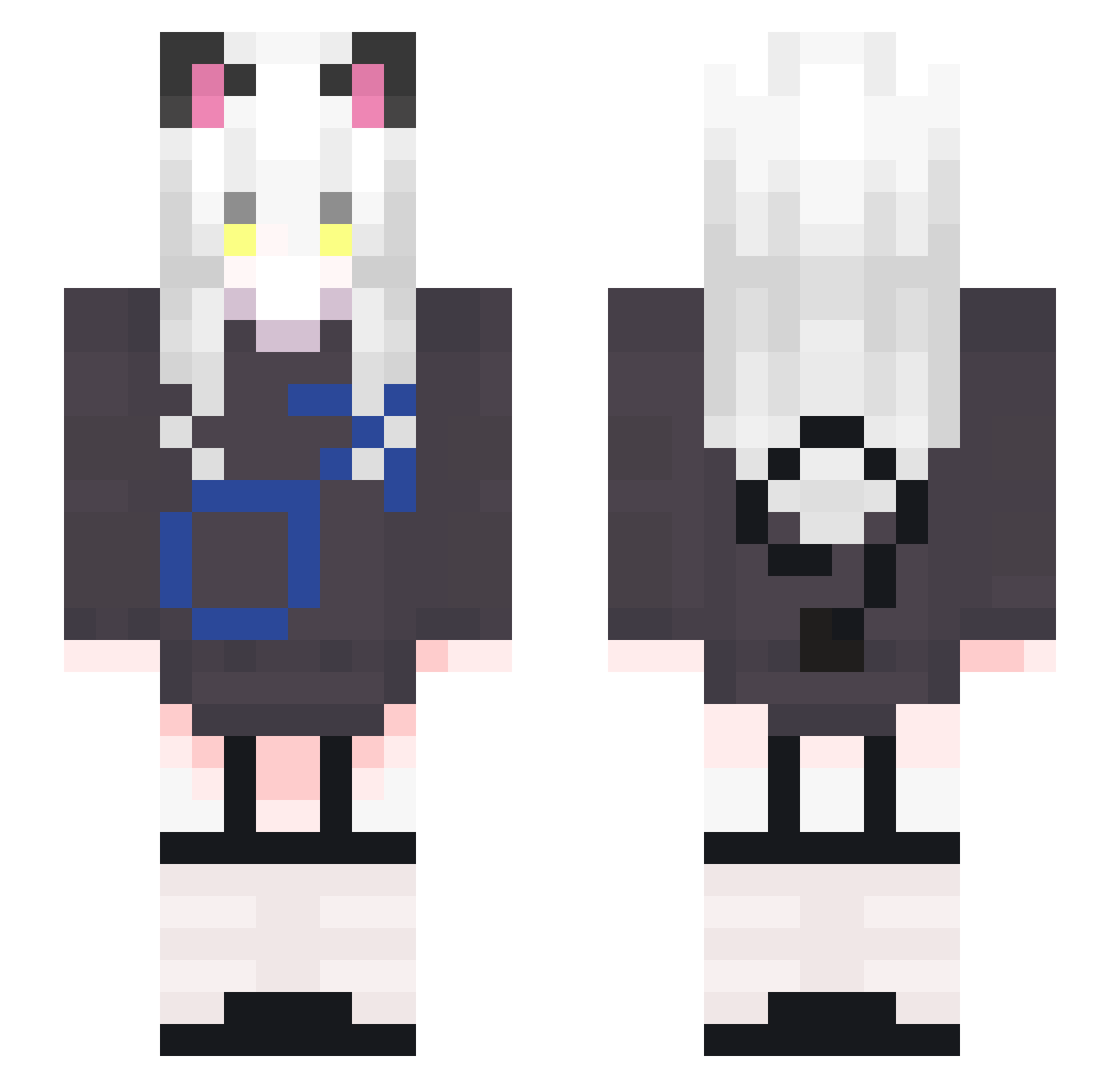 Xiao_N1 Minecraft skin, front and back view