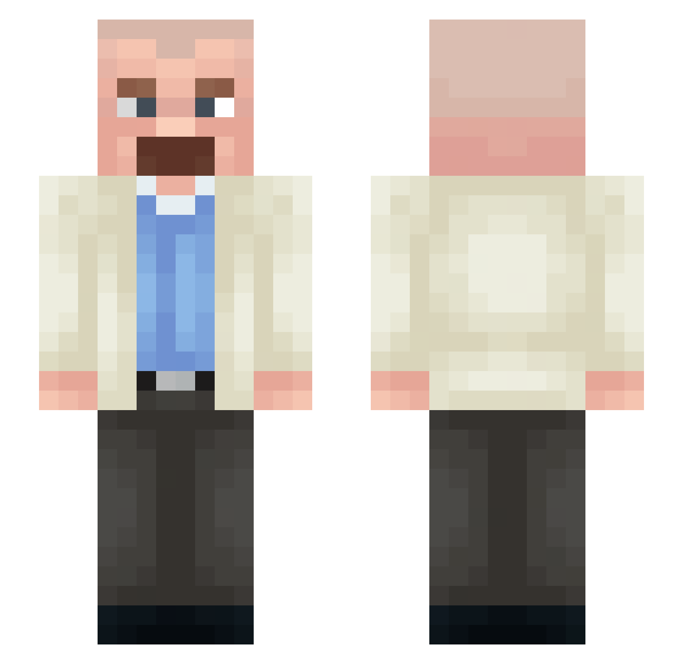 chrl_s Minecraft skin, front and back view