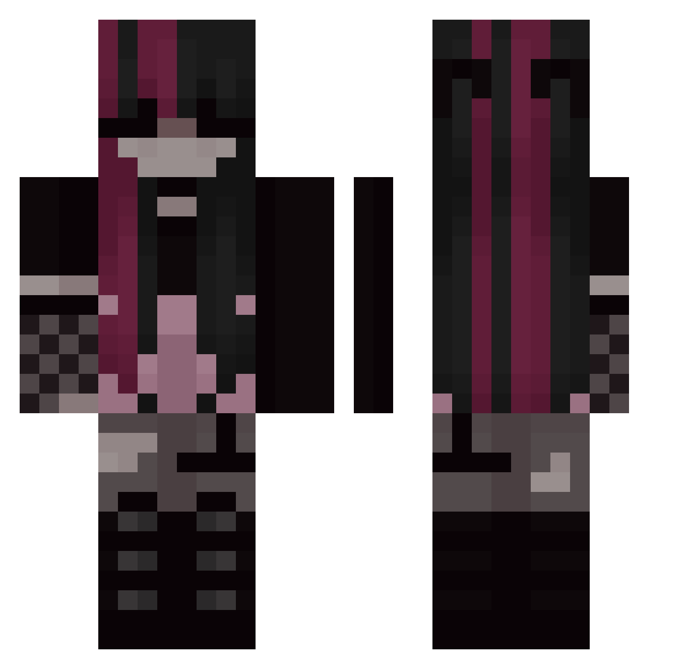 Kitlerus_ Minecraft skin, front and back view