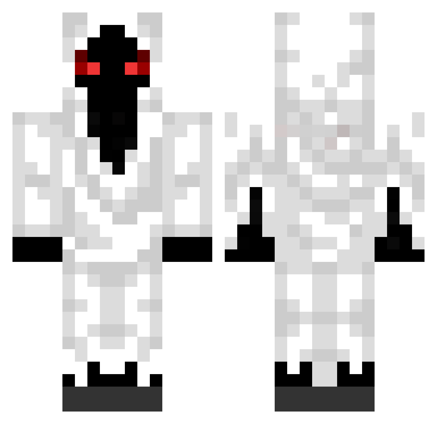Entity041511 Minecraft skin, front and back view