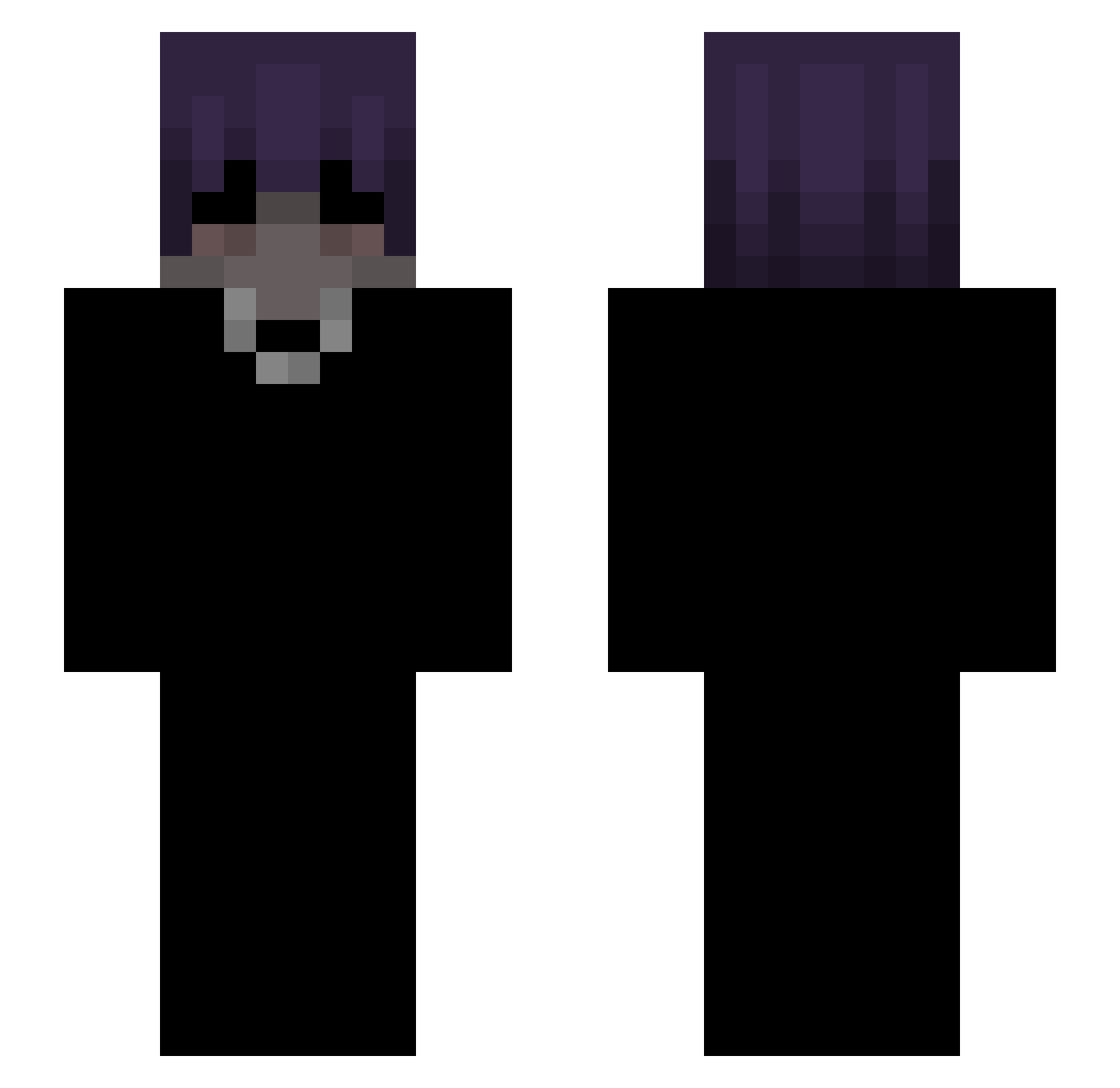 TheAttore Minecraft skin, front and back view