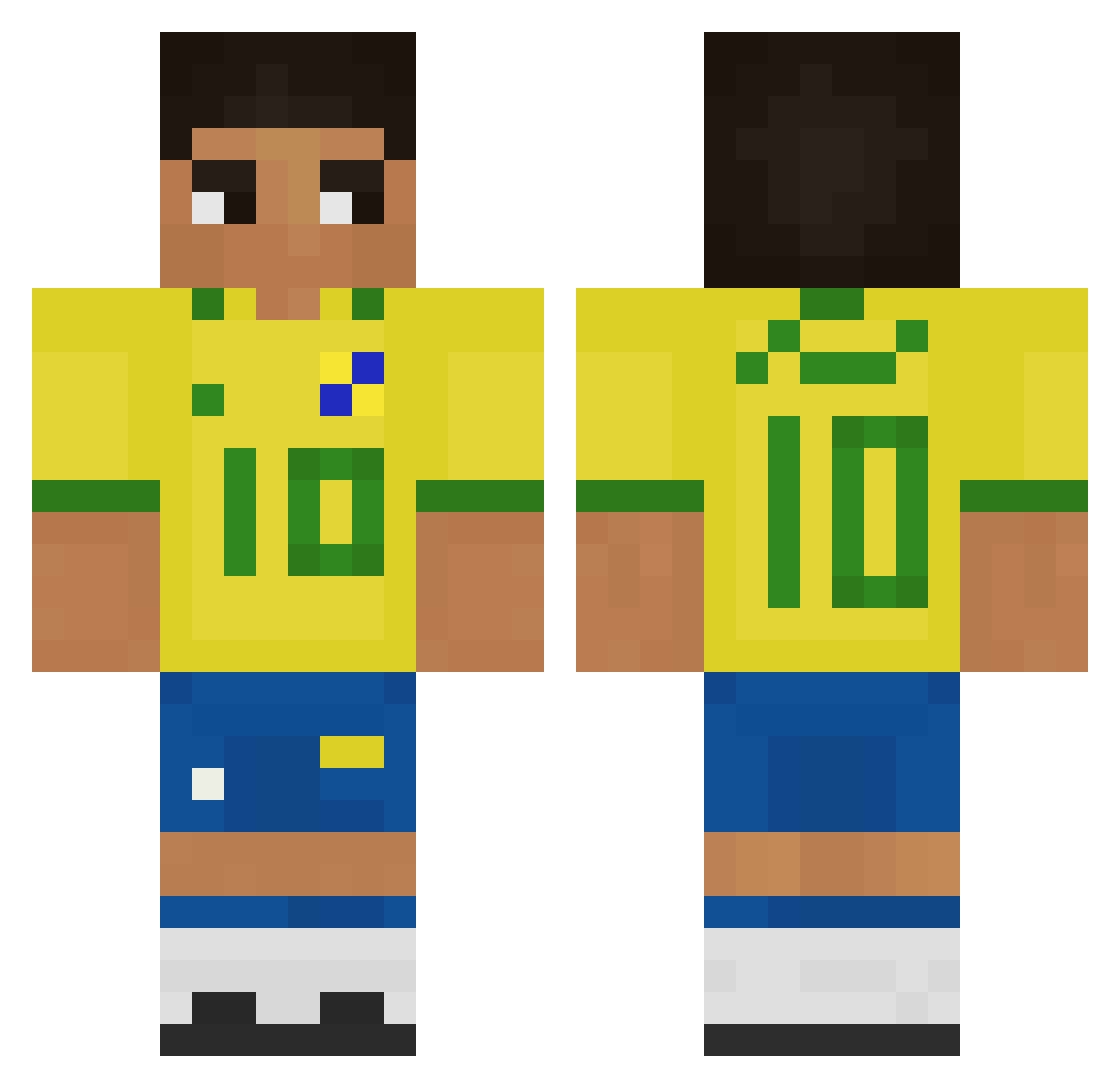 dreyzitos Minecraft skin, front and back view