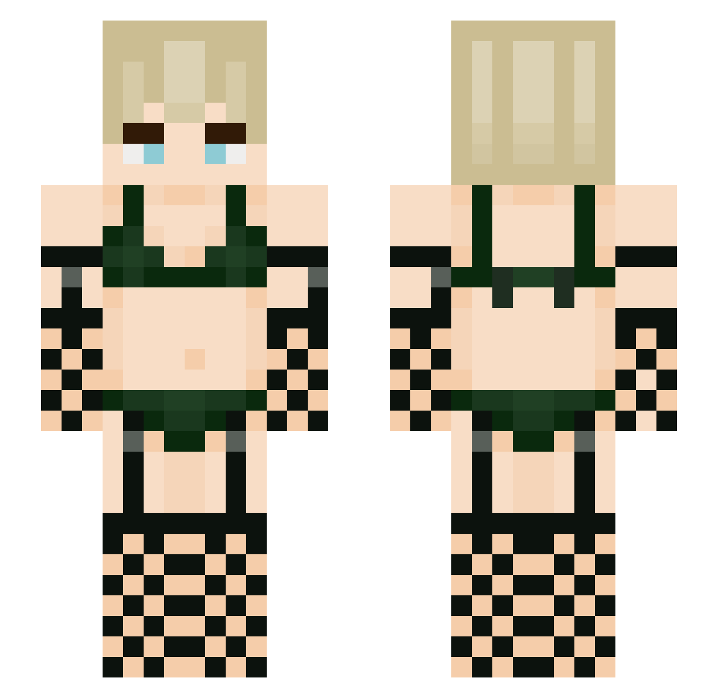 Alldaydub Minecraft skin, front and back view