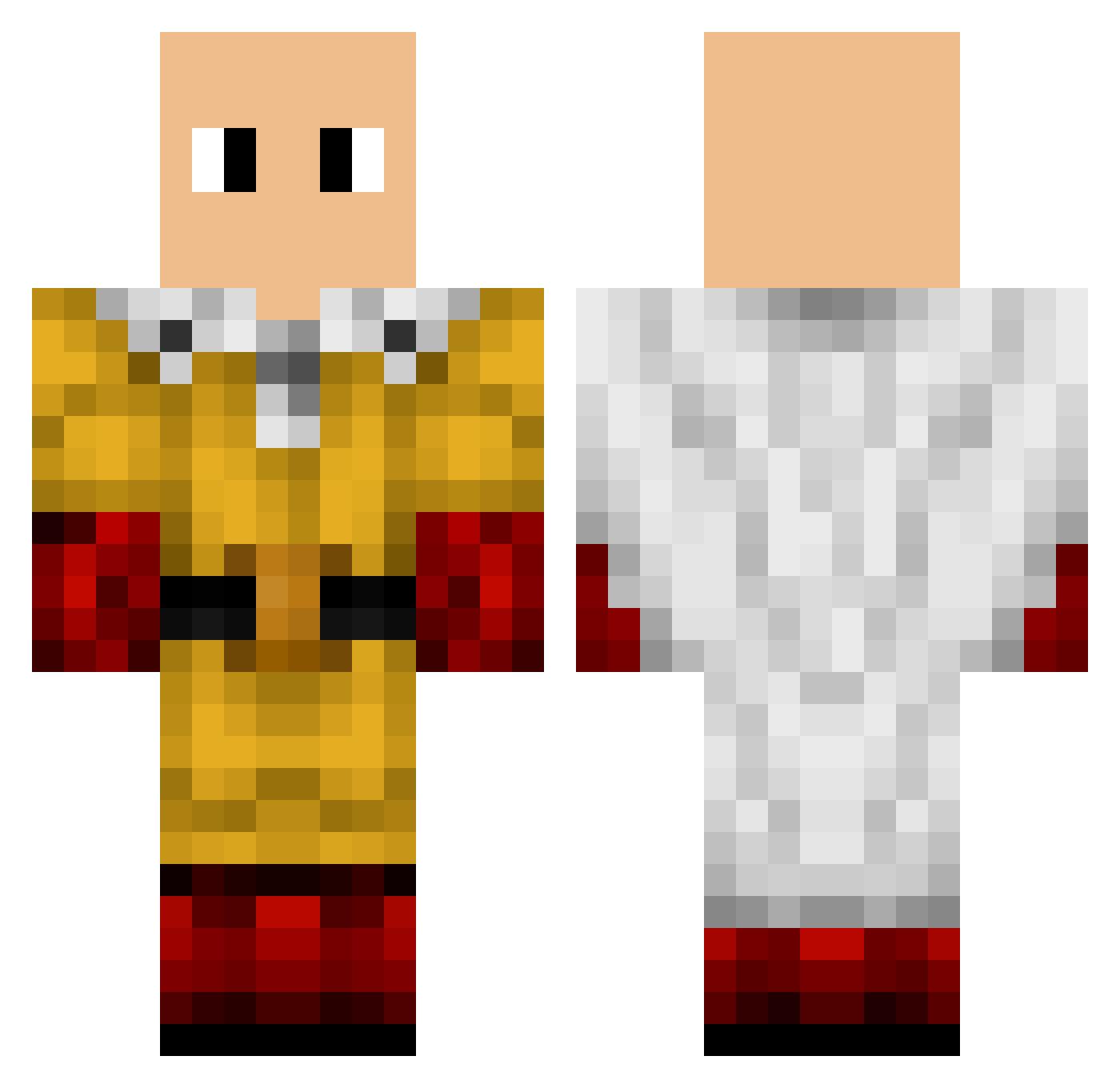 Threatfully Minecraft skin, front and back view