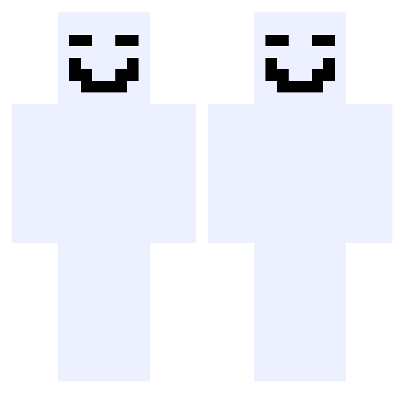 San1ksNew Minecraft skin, front and back view