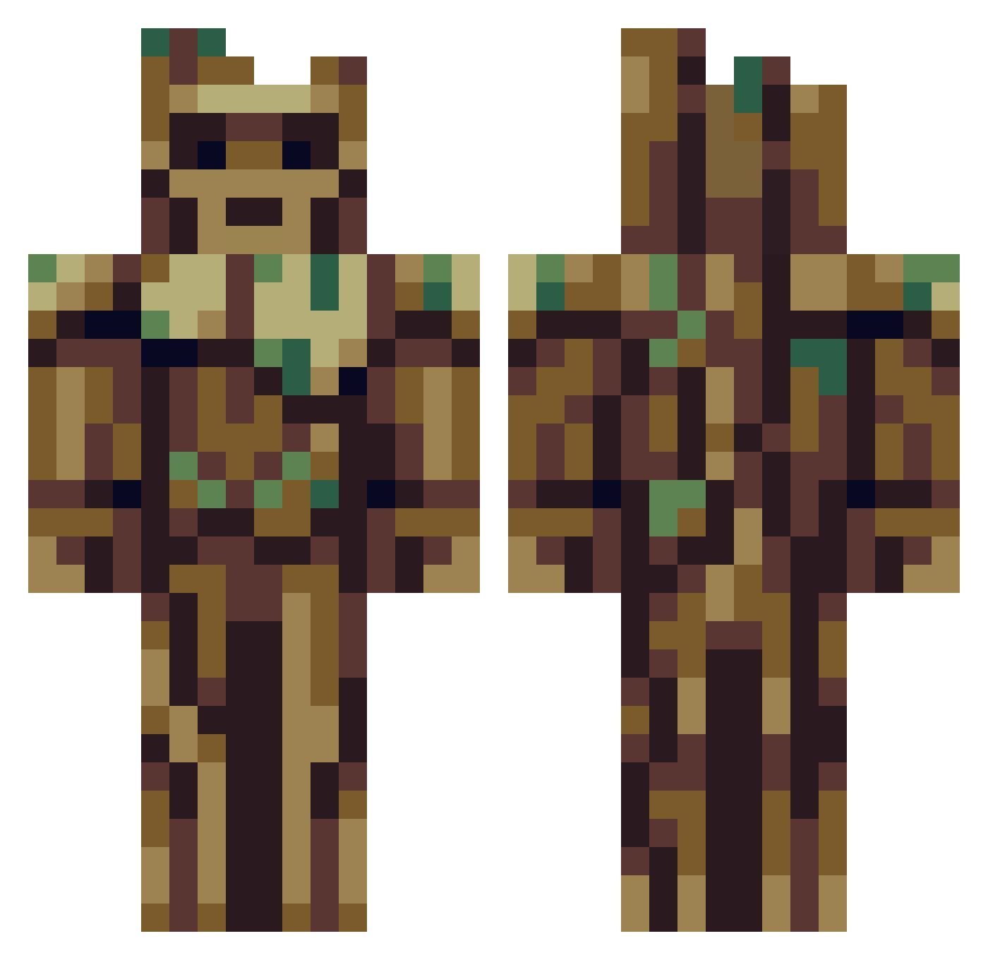 PumaH14 Minecraft skin, front and back view
