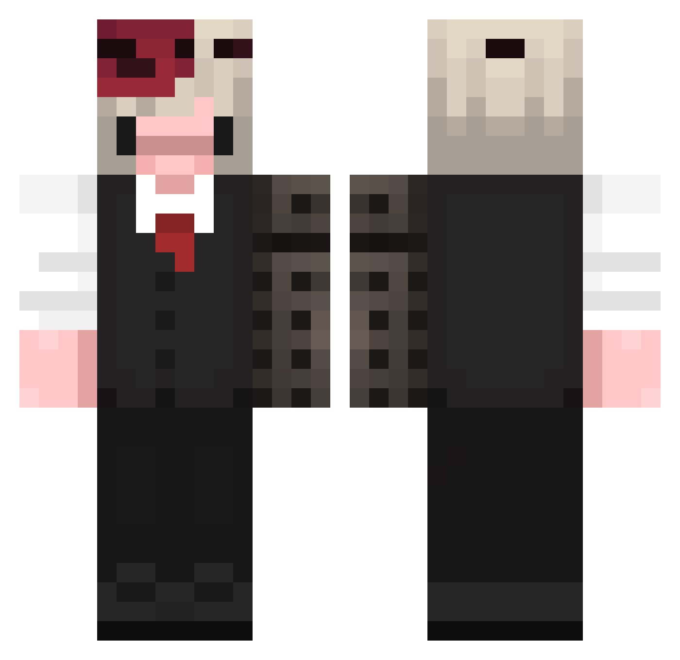 d0matex Minecraft skin, front and back view