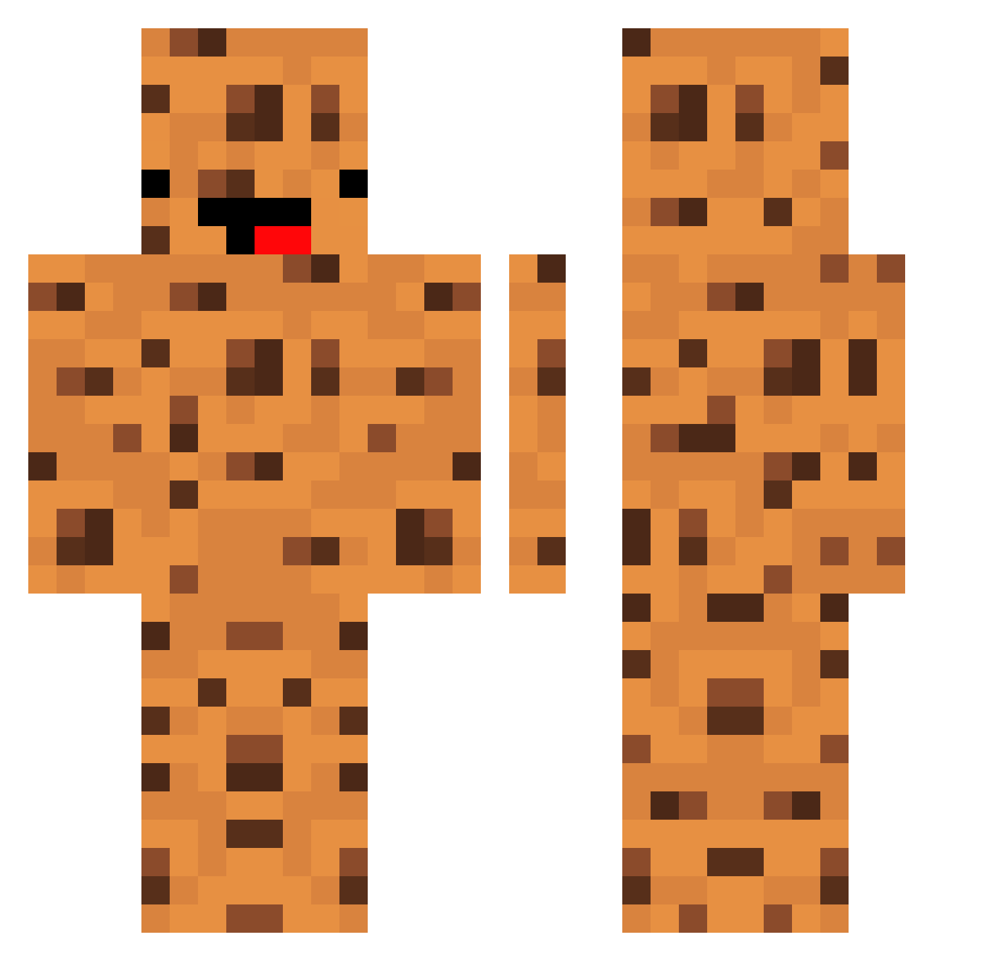 Cookie241222 Minecraft skin, front and back view