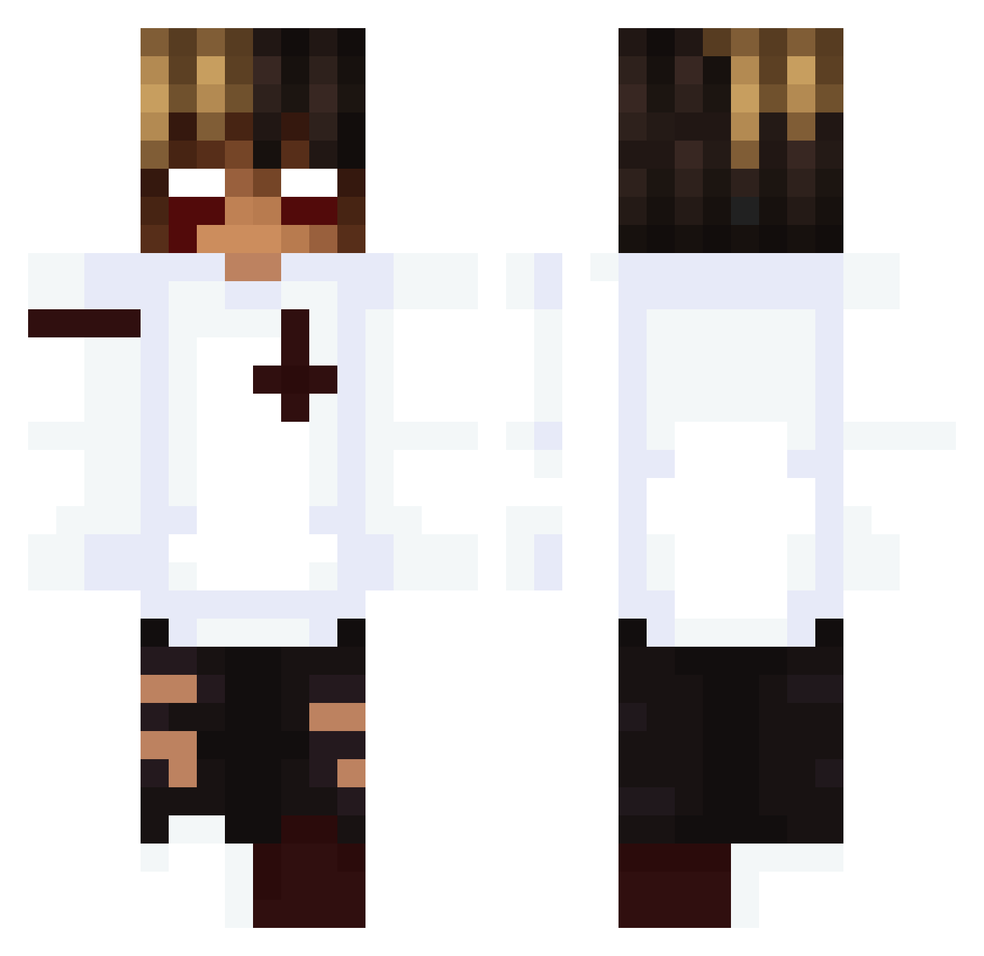 zMassacre Minecraft skin, front and back view