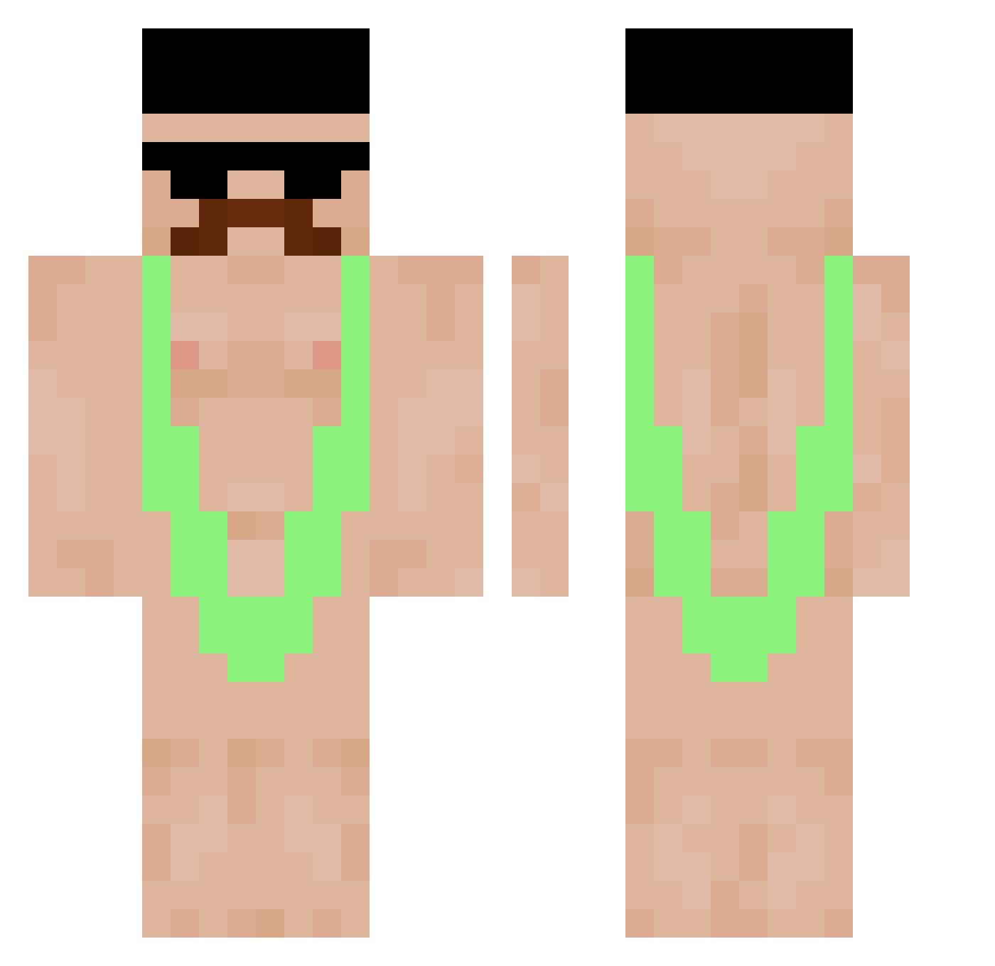 cococrack71 Minecraft skin, front and back view