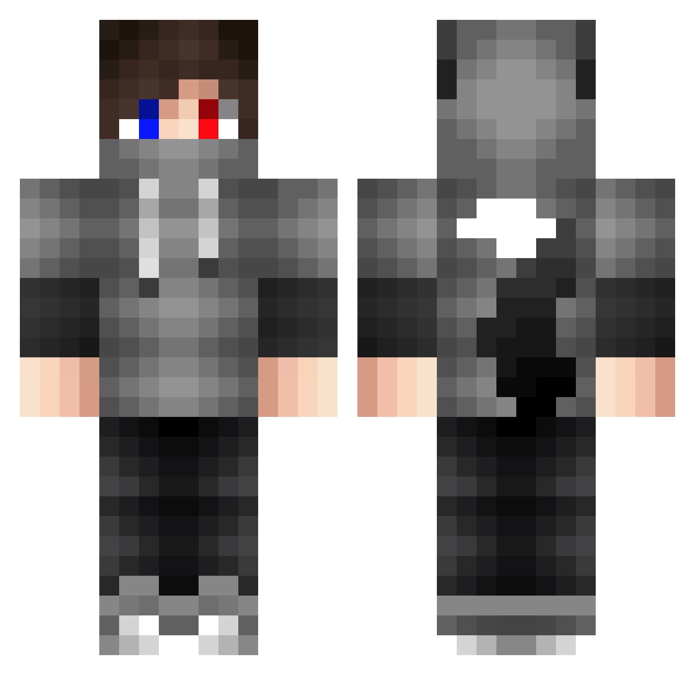 CreditCardThief Minecraft skin, front and back view