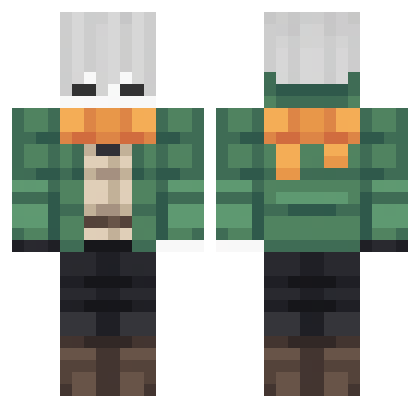 GHosTI15 Minecraft skin, front and back view