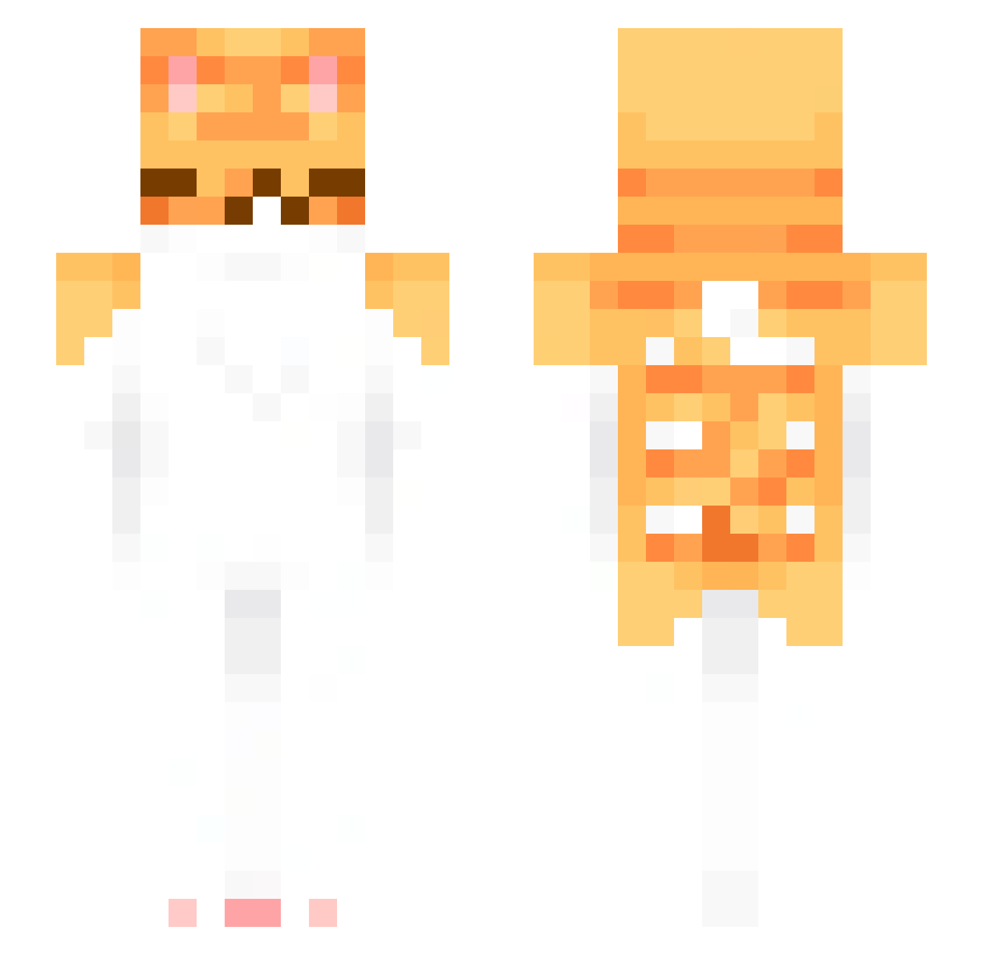 tacz Minecraft skin, front and back view
