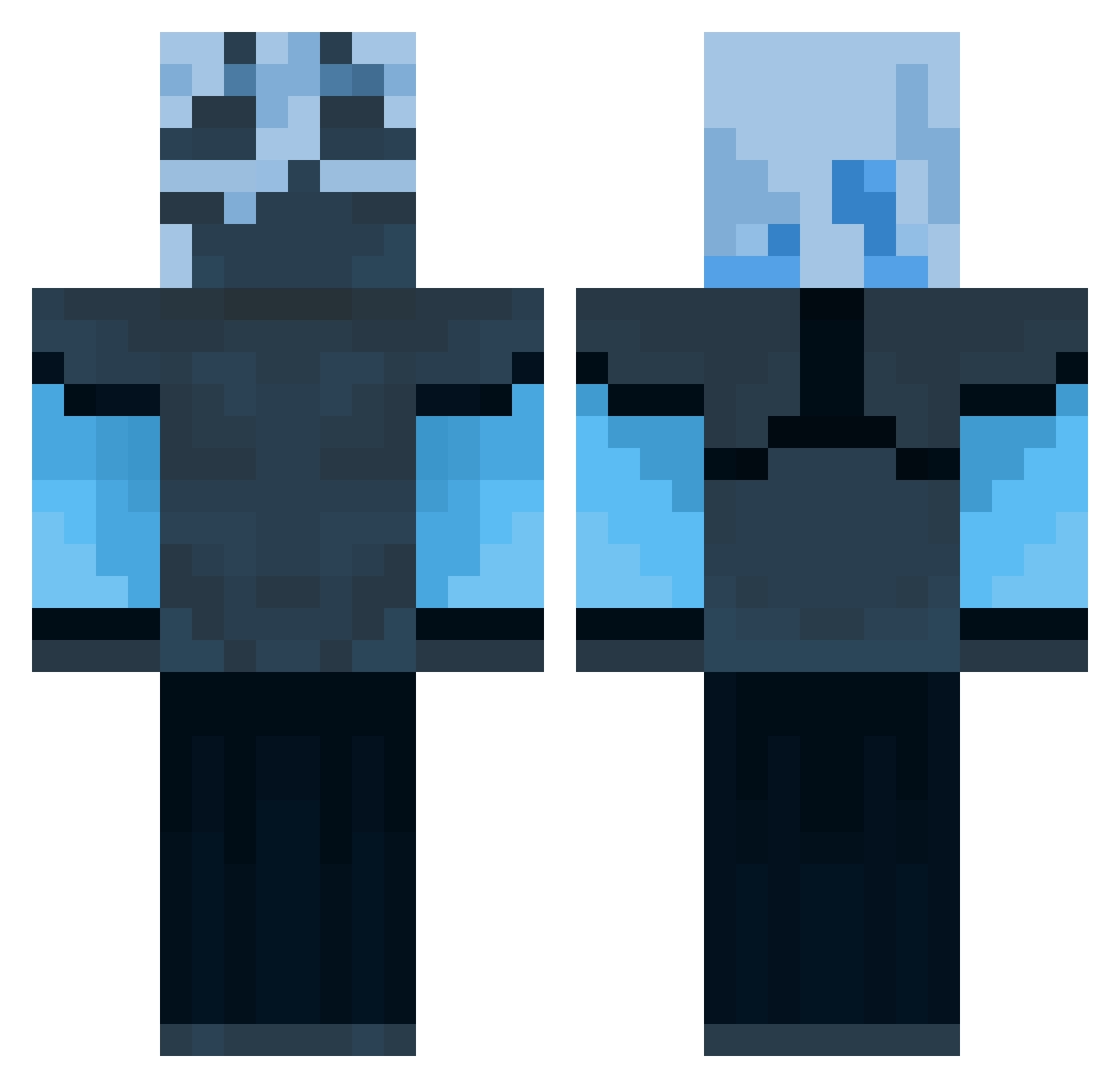 Smille_c Minecraft skin, front and back view