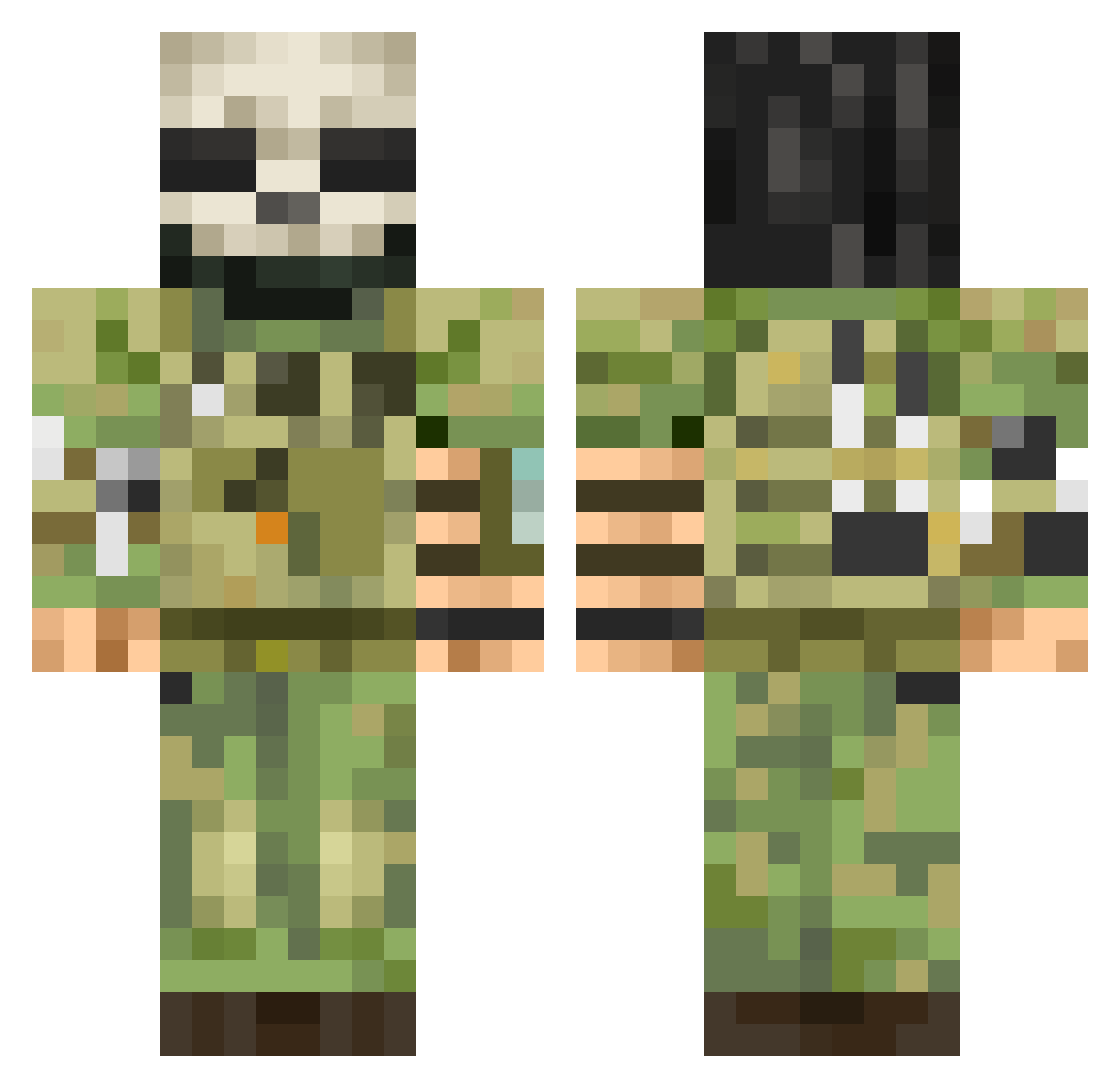 Keriann60 Minecraft skin, front and back view