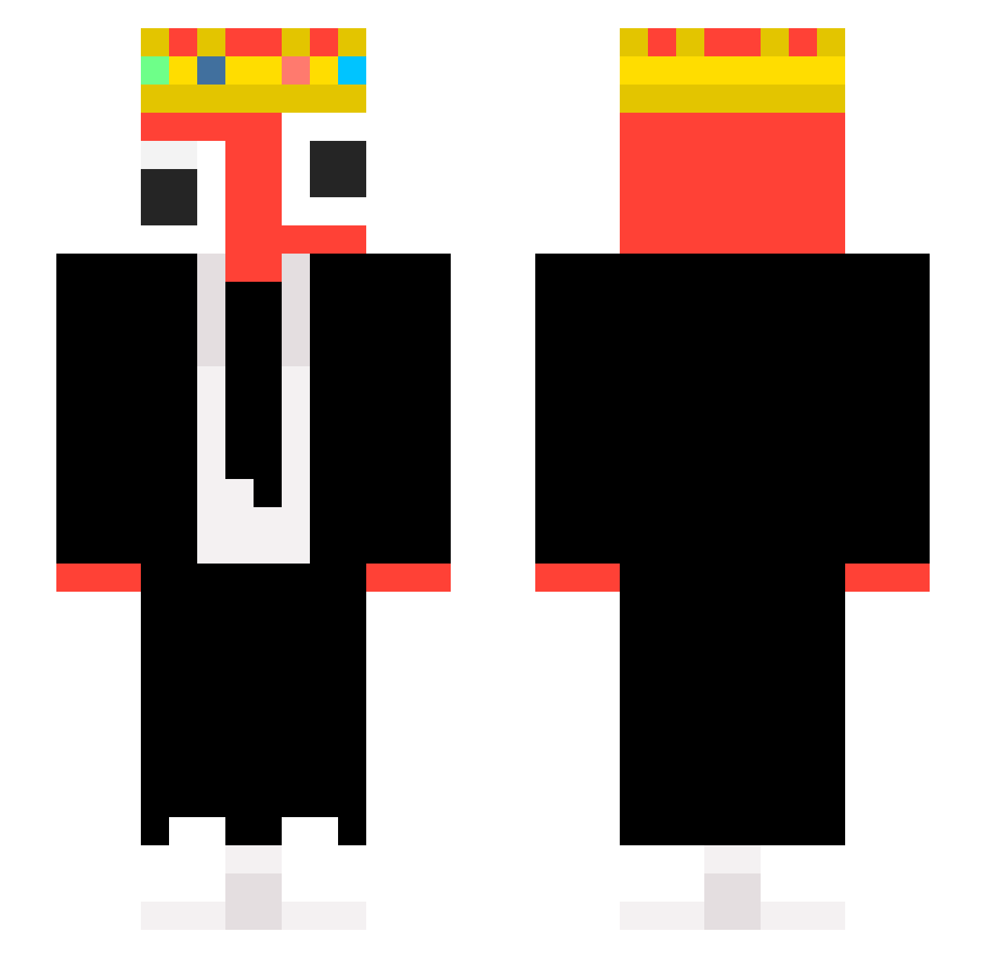 Aydinho_ Minecraft skin, front and back view