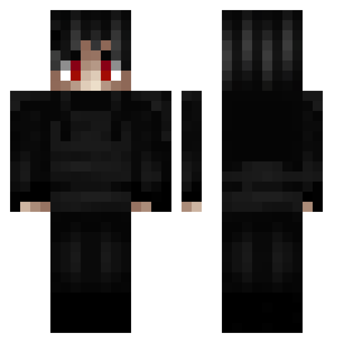 Rexcedrik11 Minecraft skin, front and back view