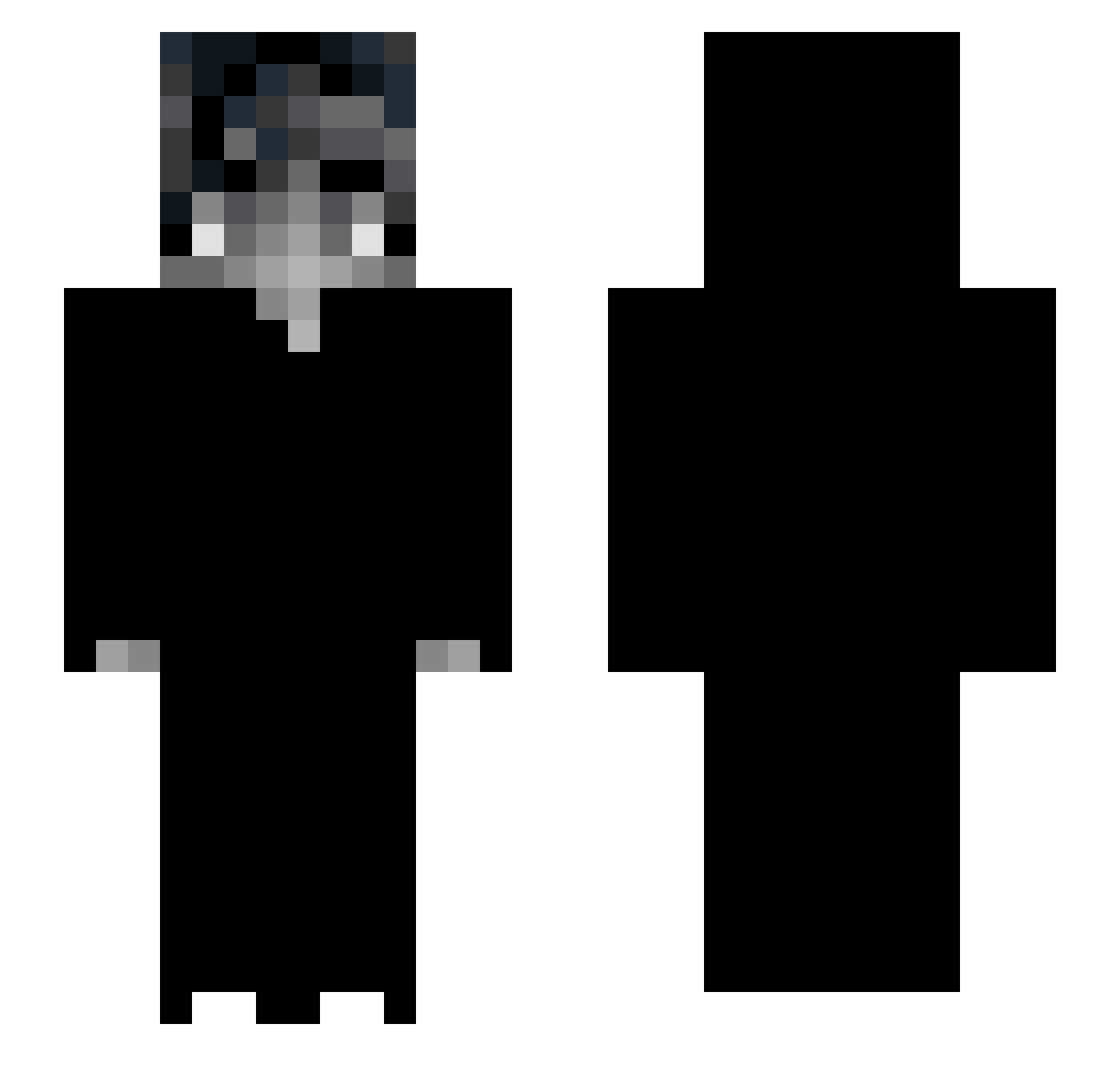 FasterJosh Minecraft skin, front and back view
