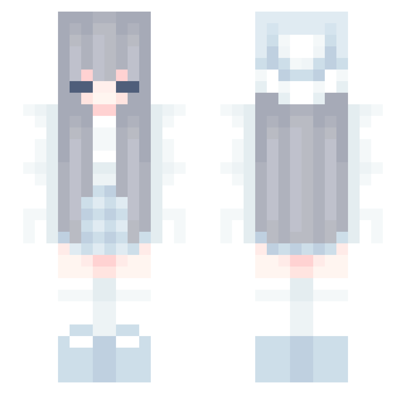 sera2323 Minecraft skin, front and back view