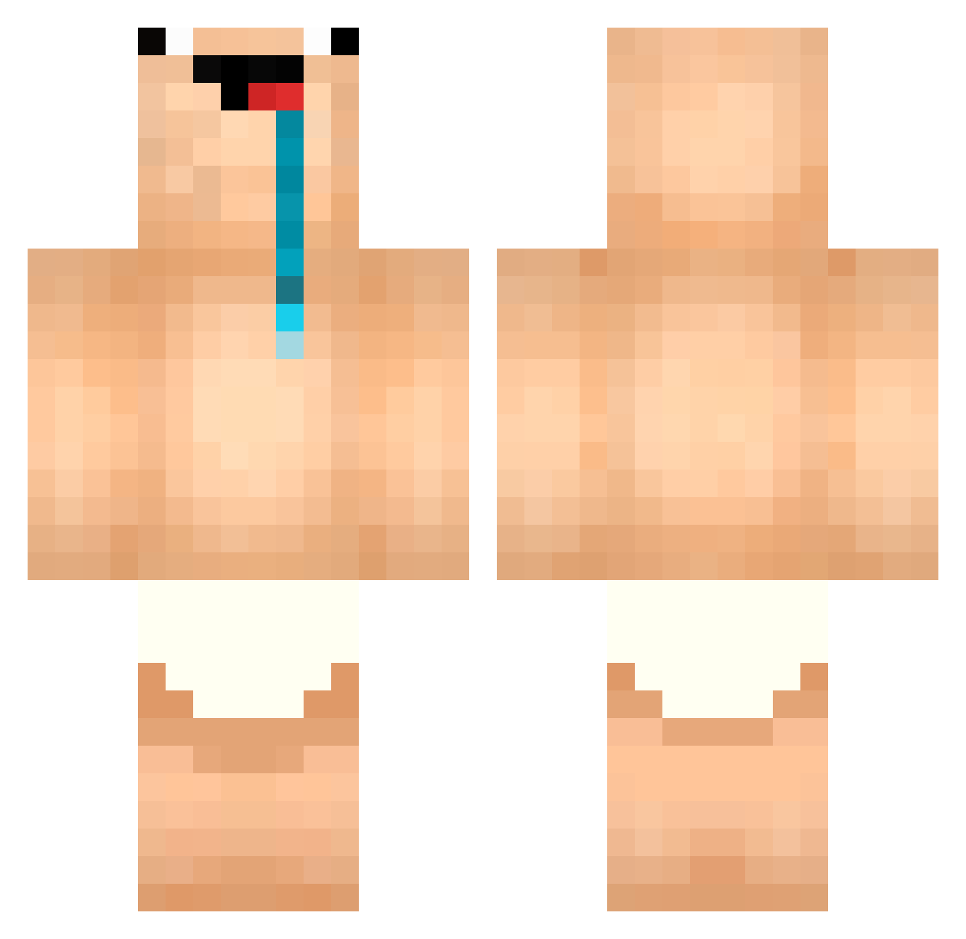 sSirZarKk Minecraft skin, front and back view