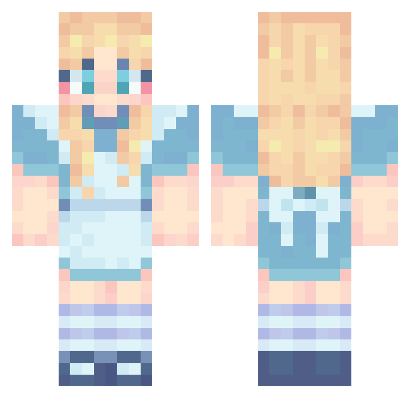 penguinman1243 Minecraft skin, front and back view