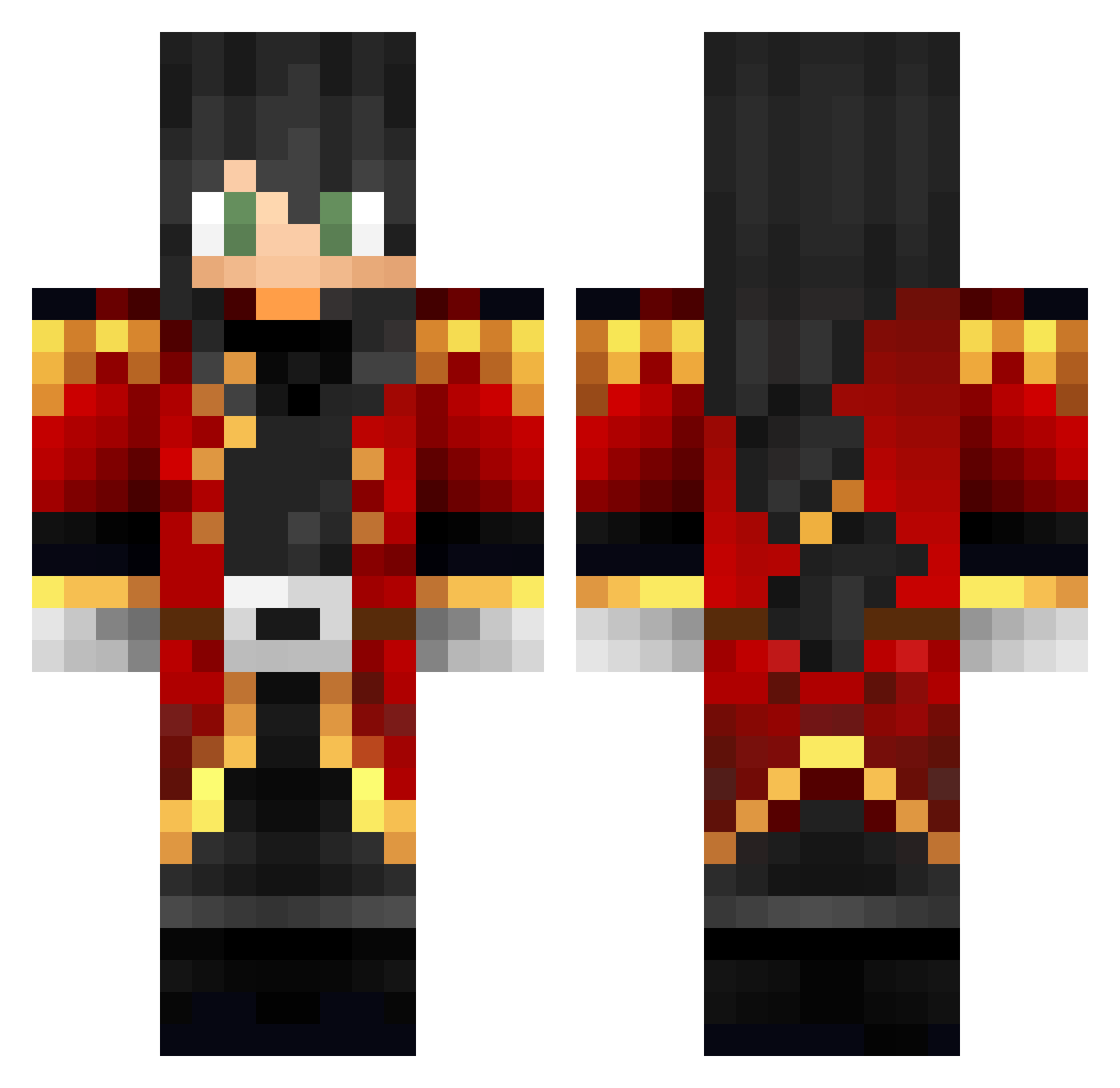 _Shaba7 Minecraft skin, front and back view