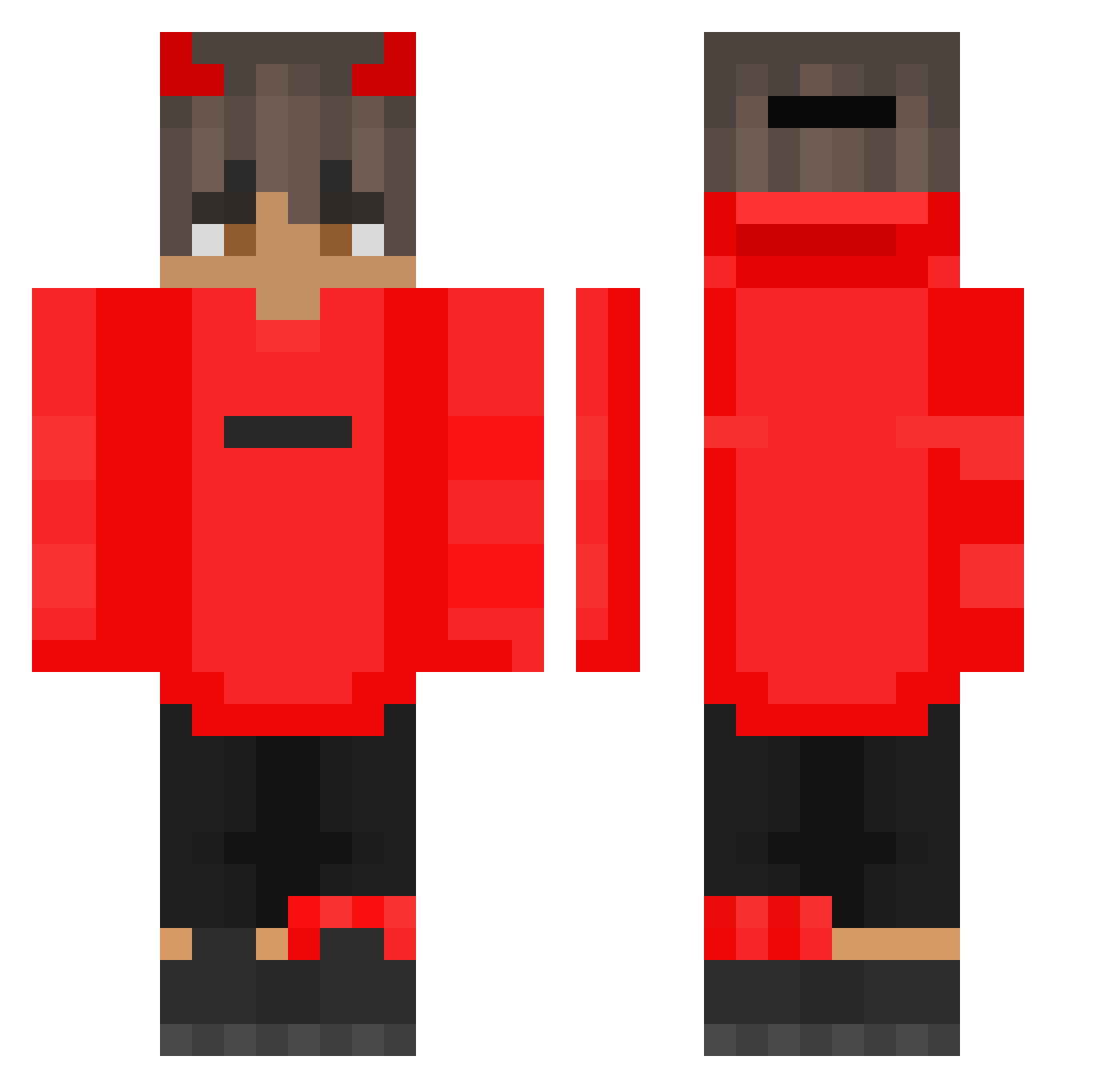FugtigDryp Minecraft skin, front and back view
