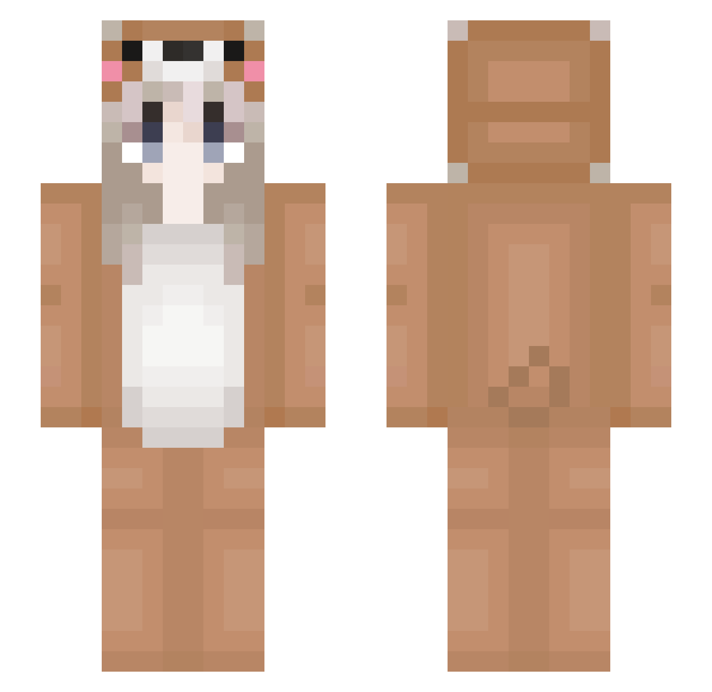 Biktim Minecraft skin, front and back view