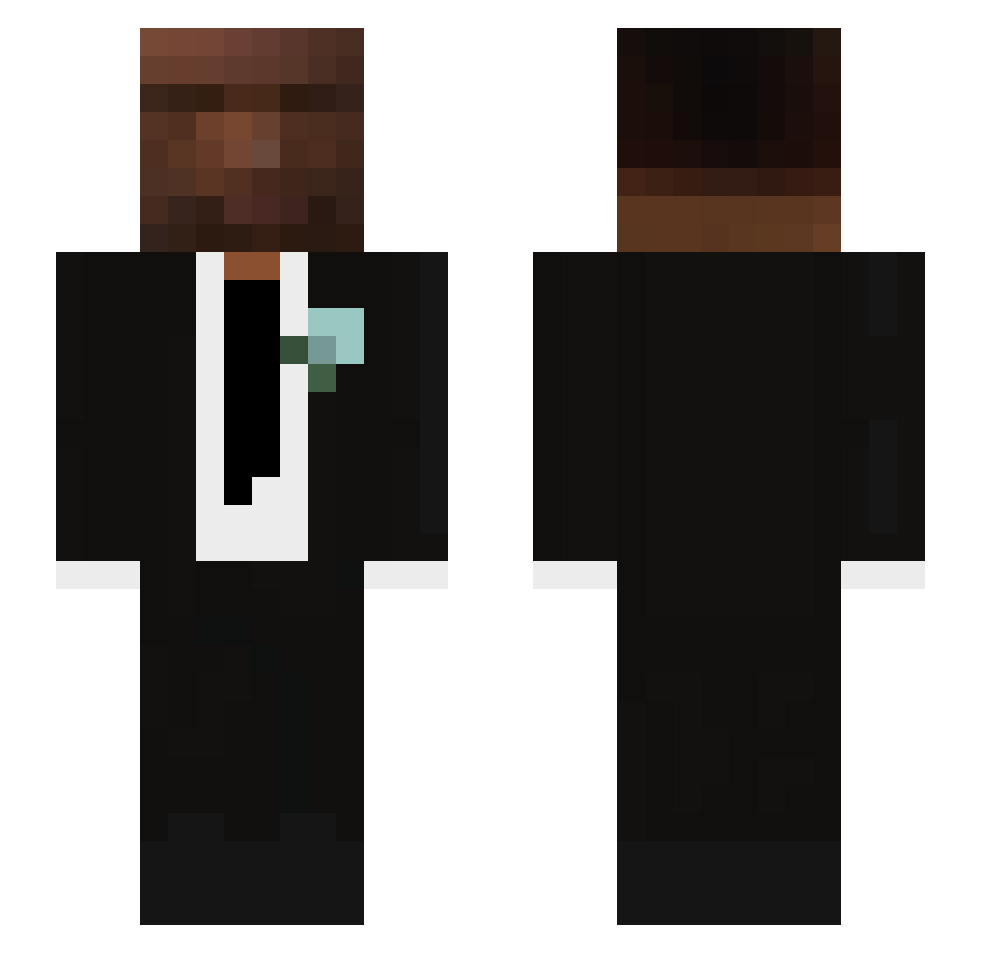 NeK7 Minecraft skin, front and back view