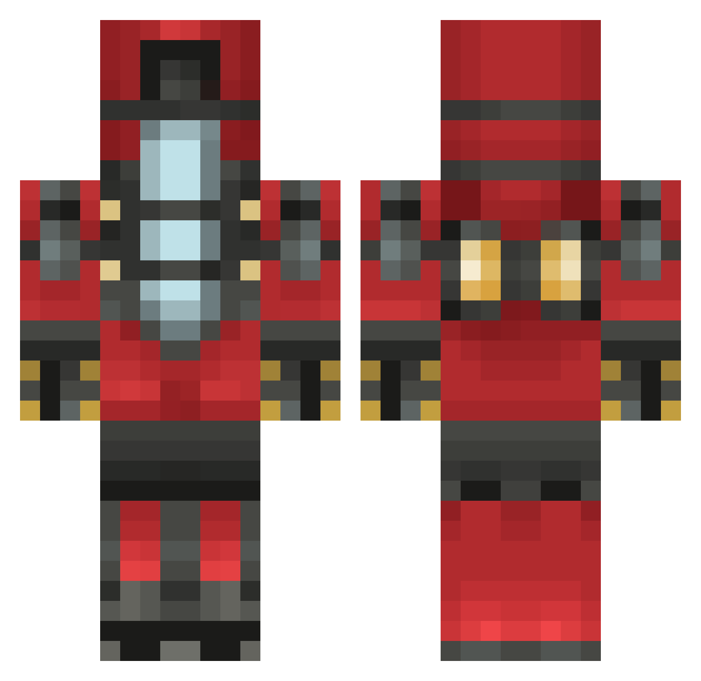 roguenova Minecraft skin, front and back view